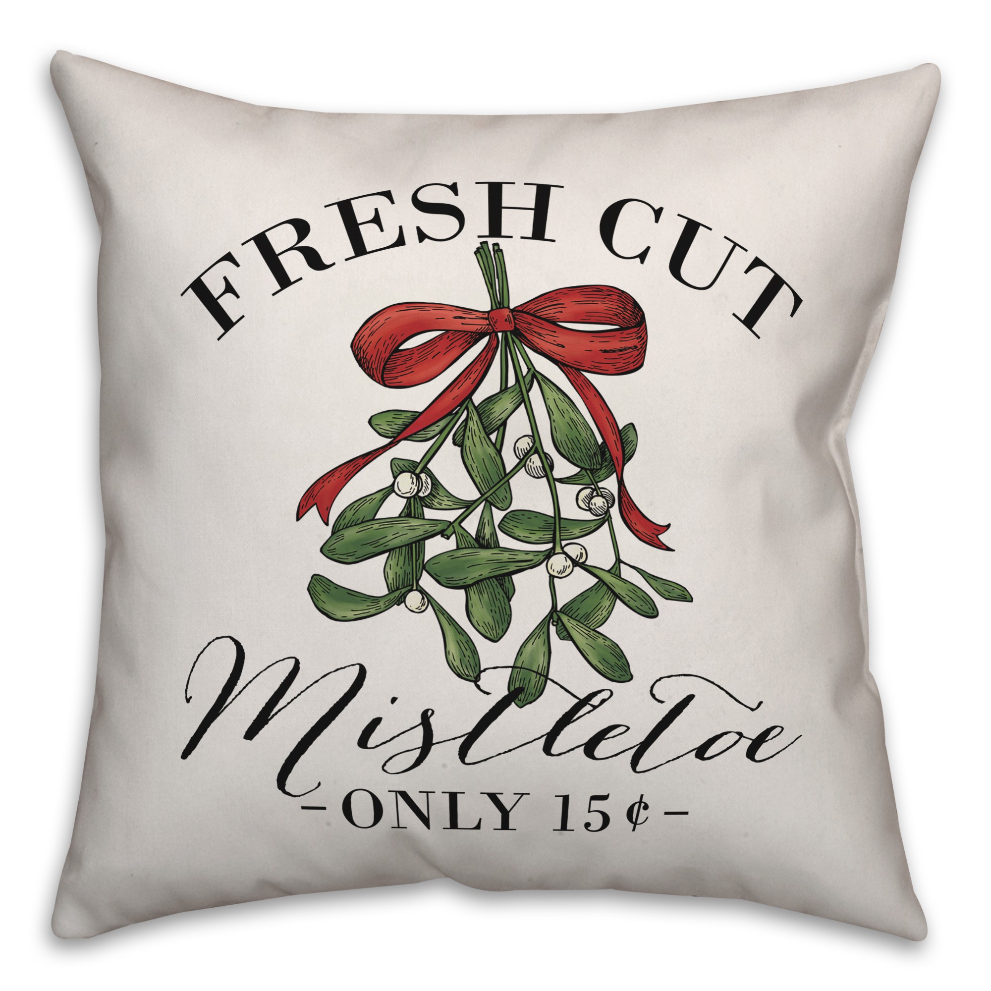 Fresh Cut Mistletoe Pillow