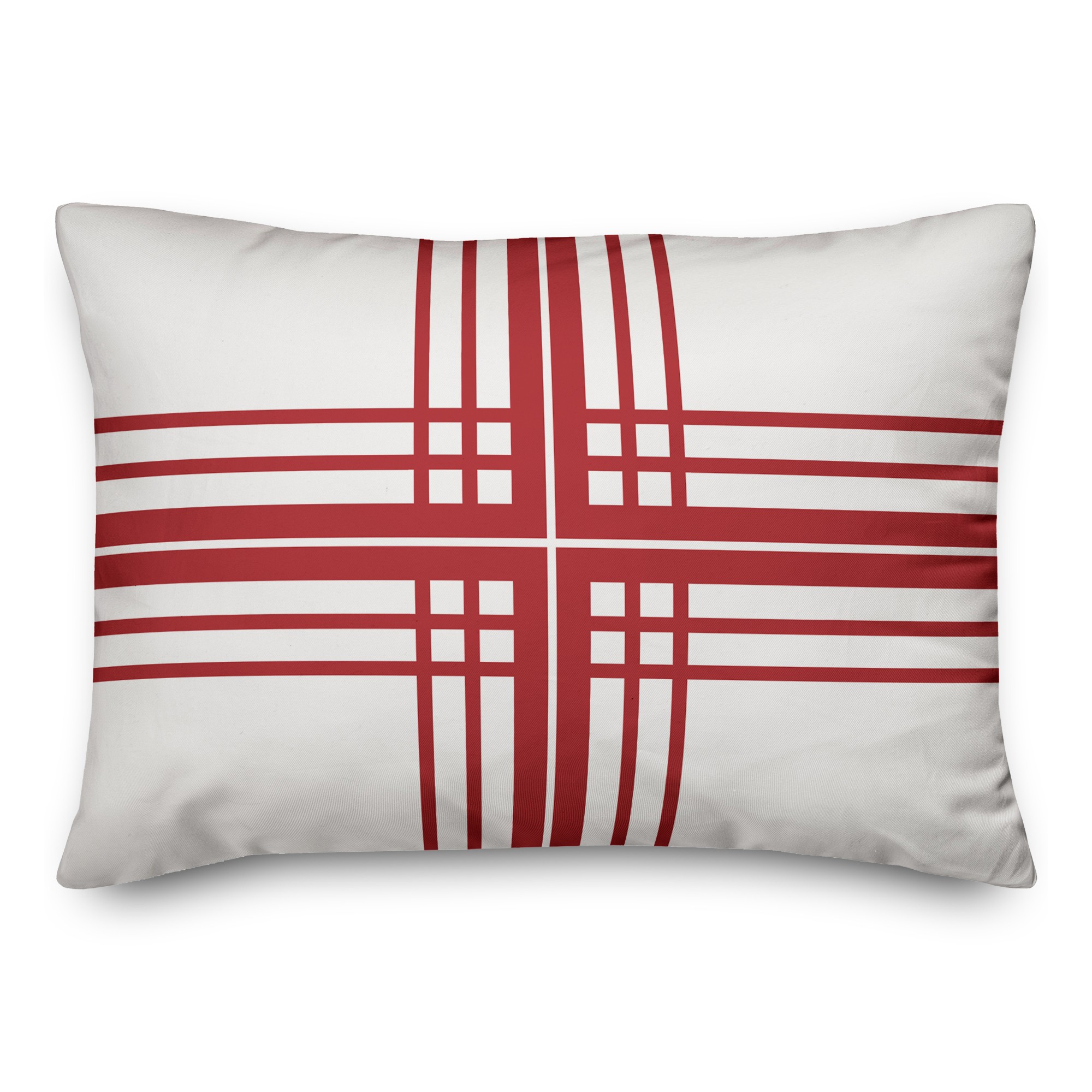 Red Farmhouse Stripes Pillow
