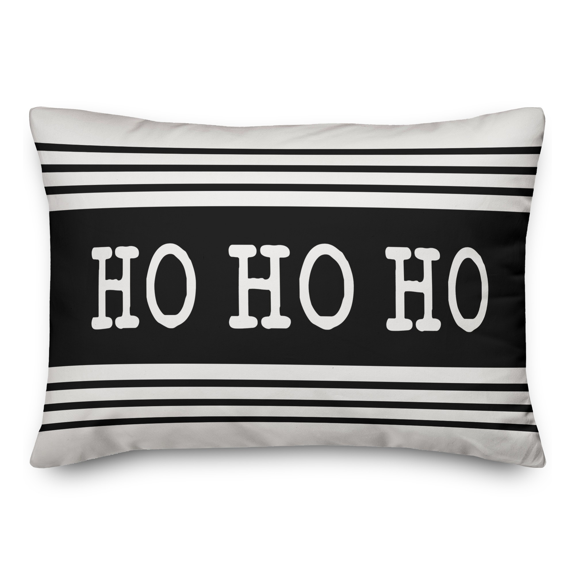 Ho Ho Ho Farmhouse Stripe Pillow