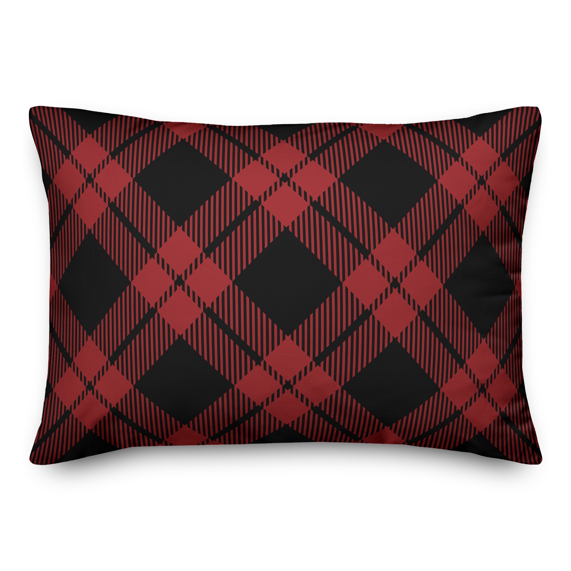 Black and Red Plaid Pillow