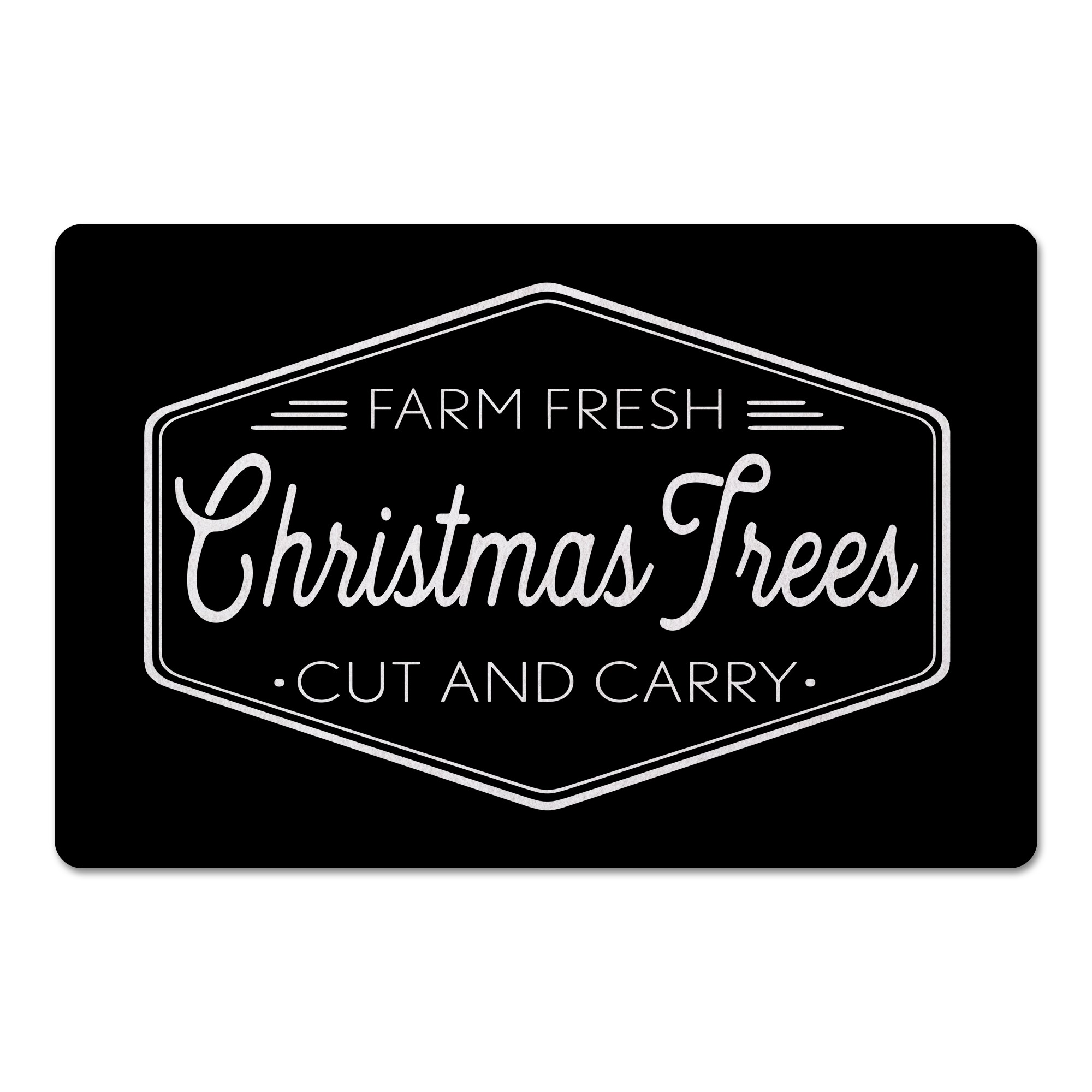 Farm Fresh Christmas Trees 27x18 Floor Mat