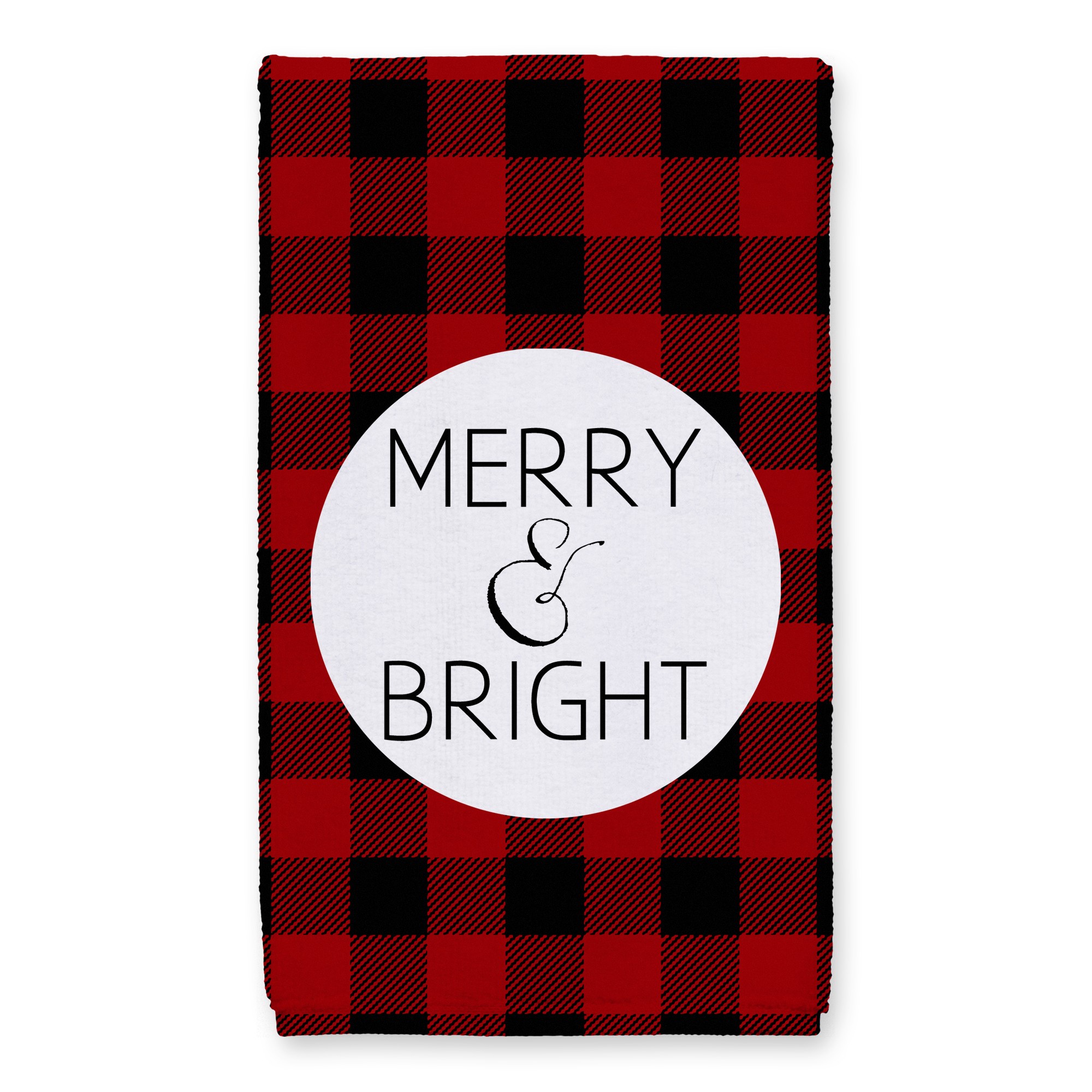 Merry & Bright Red Plaid 16x25 Towel