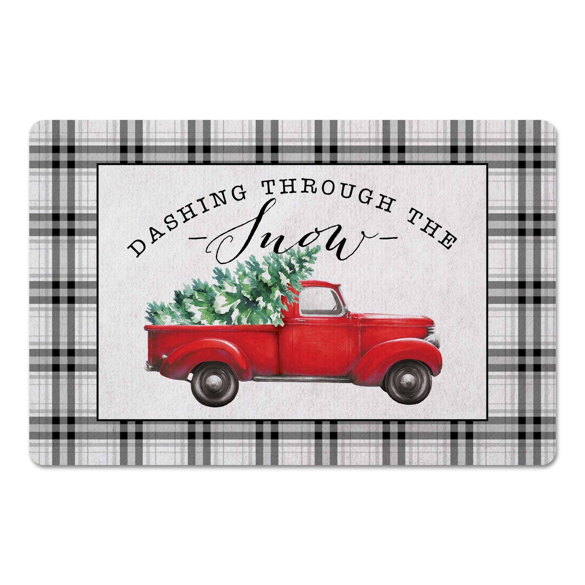 Dashing through the Snow 27x18 Floor Mat