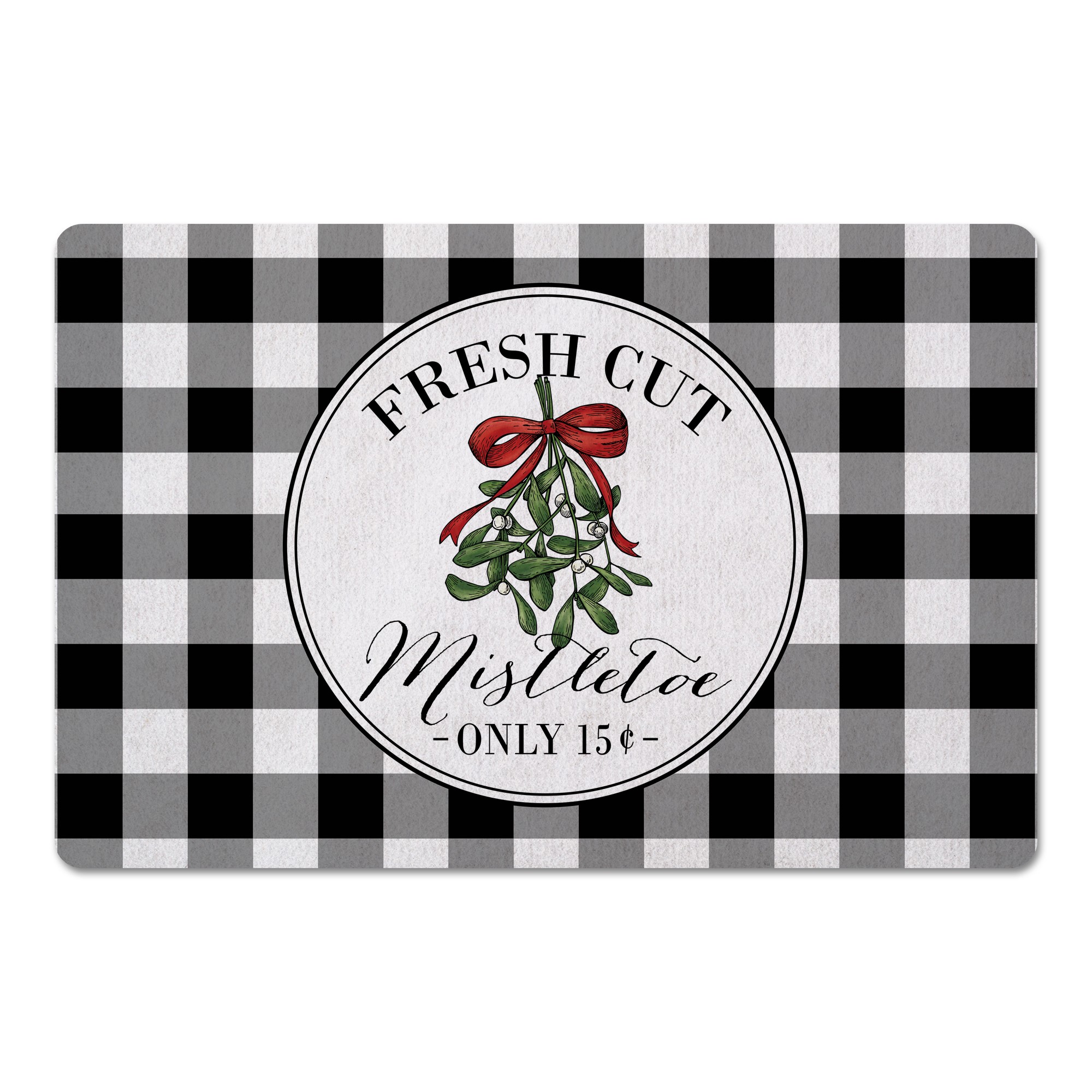 Fresh Cut Mistletoe 27x18 Floor Mat