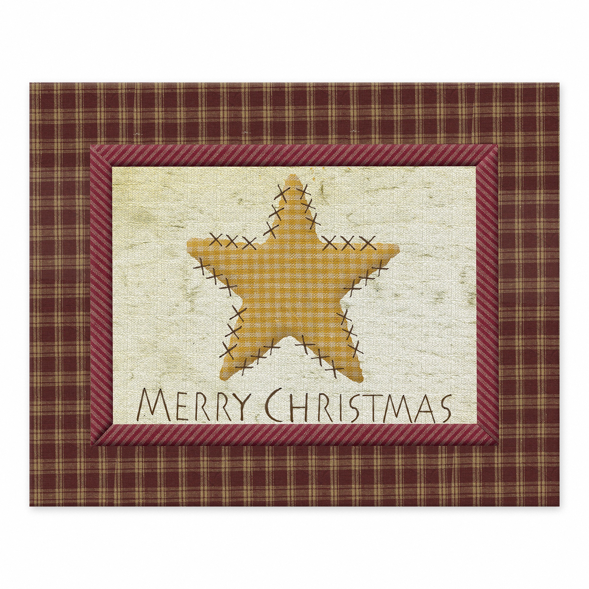 Merry Christmas Antique 8x10 Tabletop Canvas