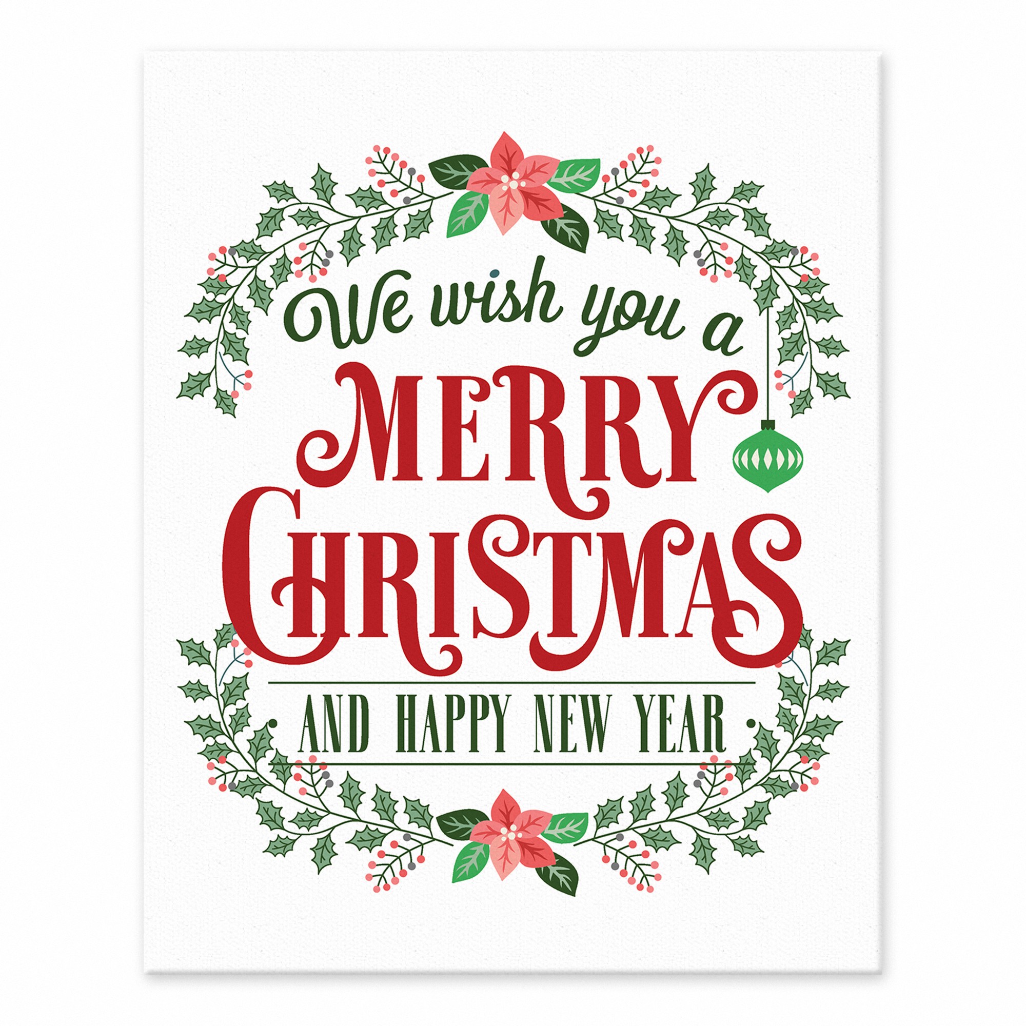 We wish you a Merry Christmas 8x10 Tabletop Canvas