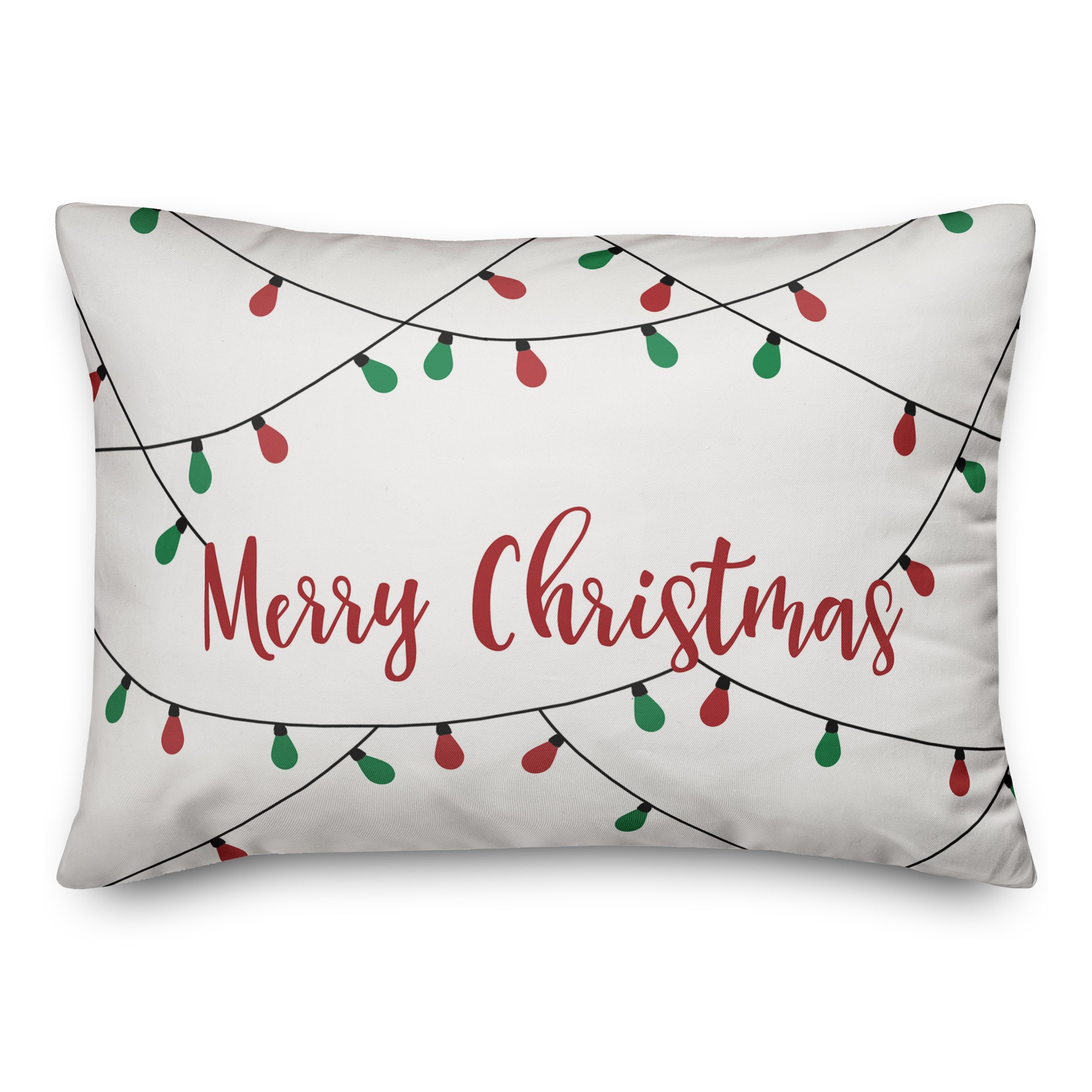 Merry Christmas Lights Pillow