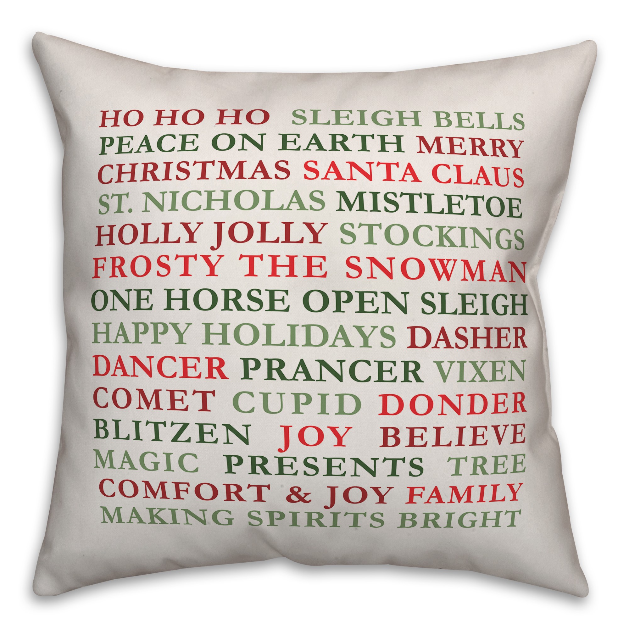 Christmas Words Pillow
