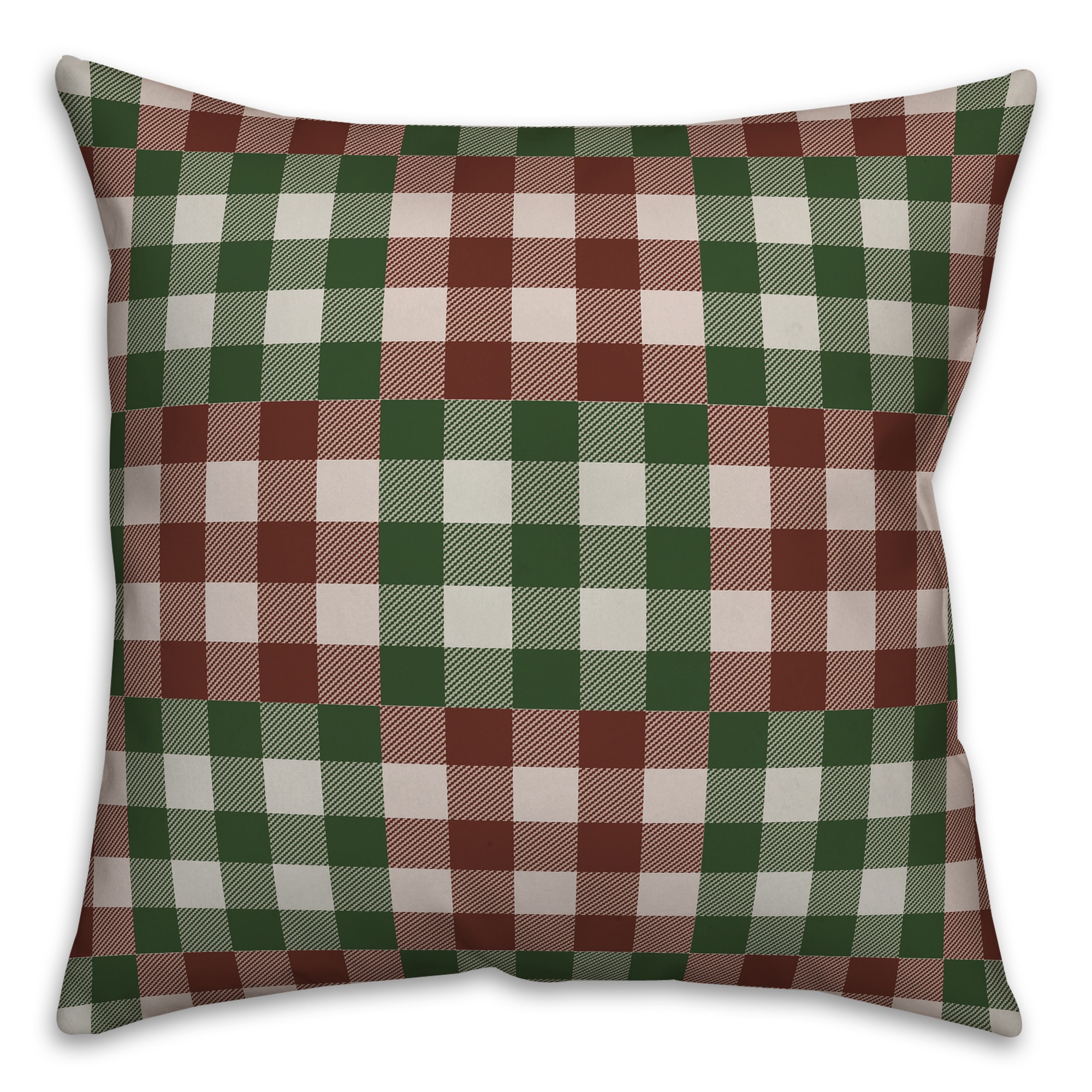 Christmas Plaid Patchwork Pillow