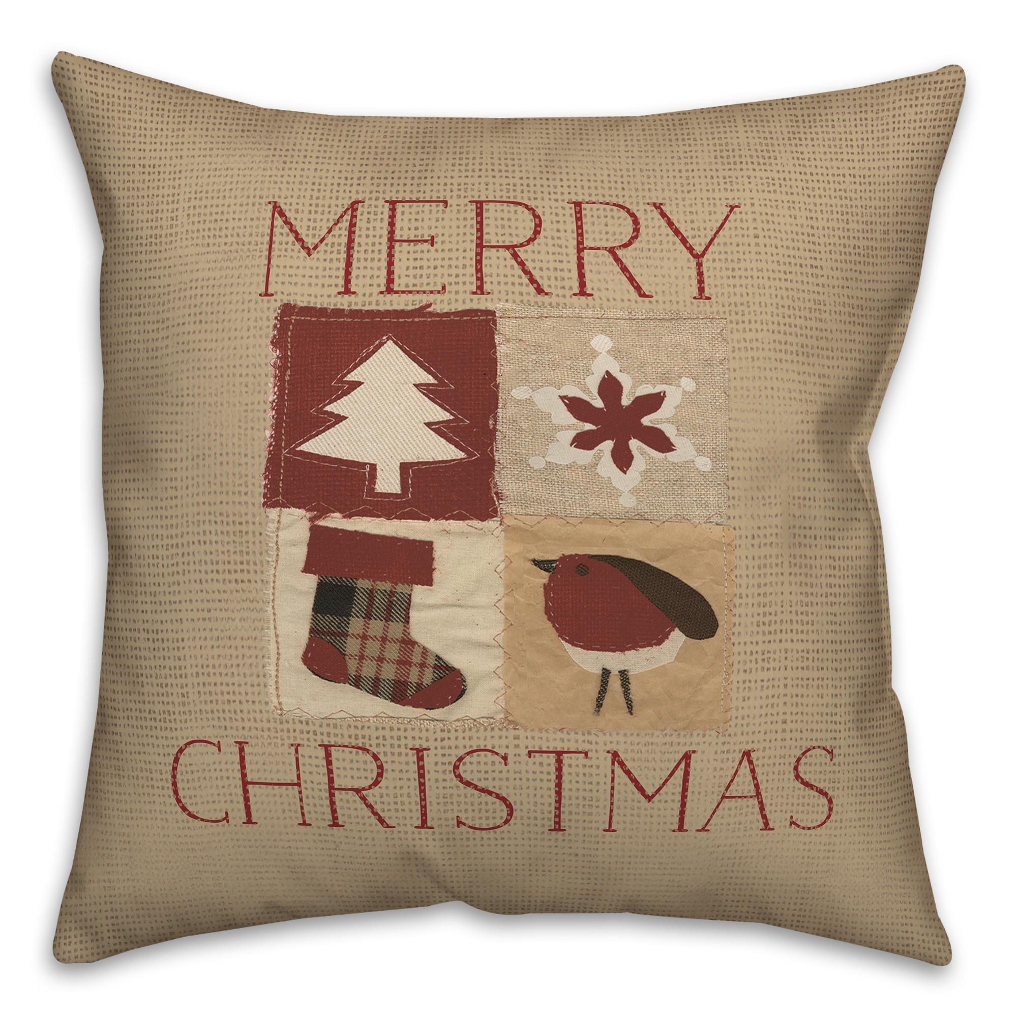 Merry Christmas antique Pillow