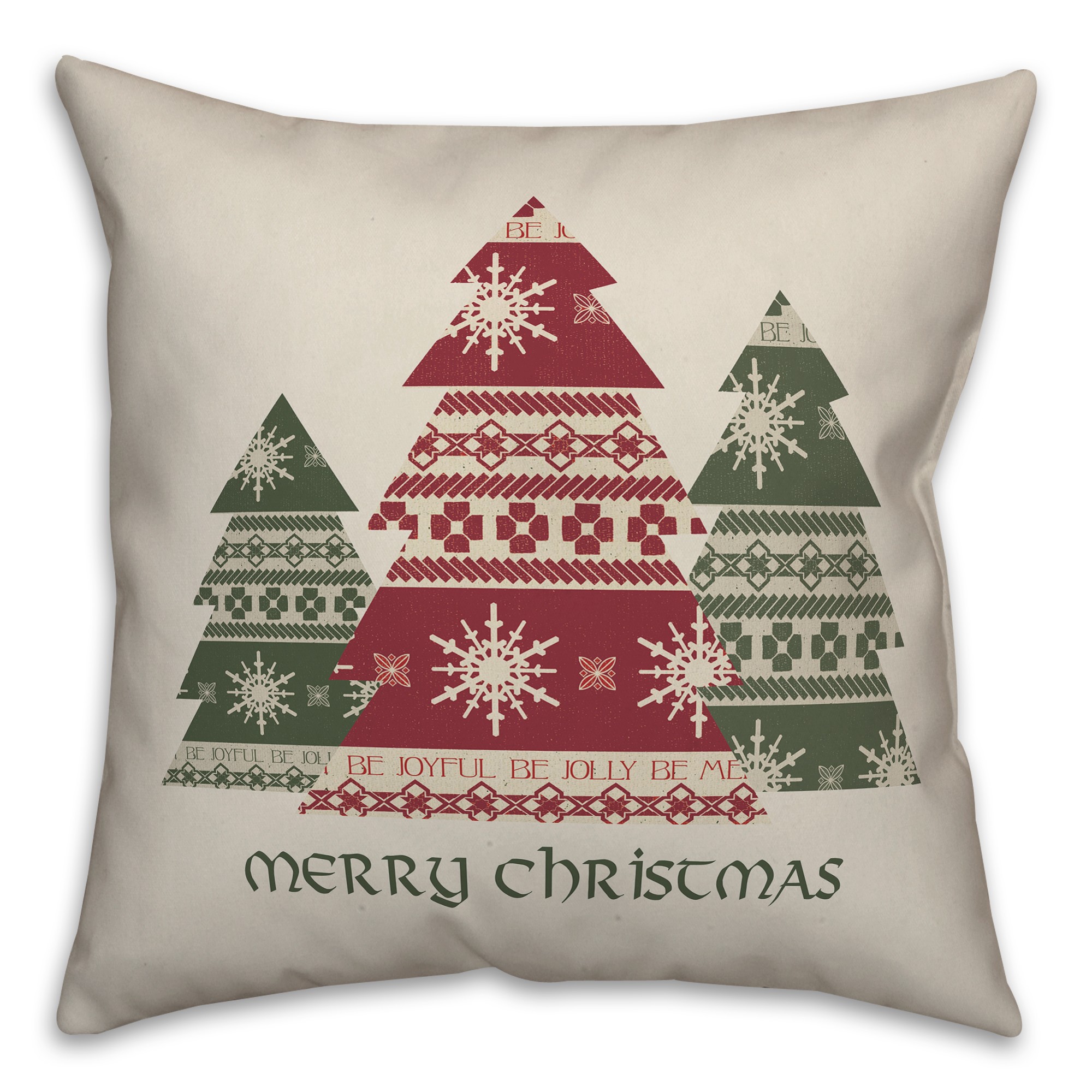 Merry Christmas Trees Pillow