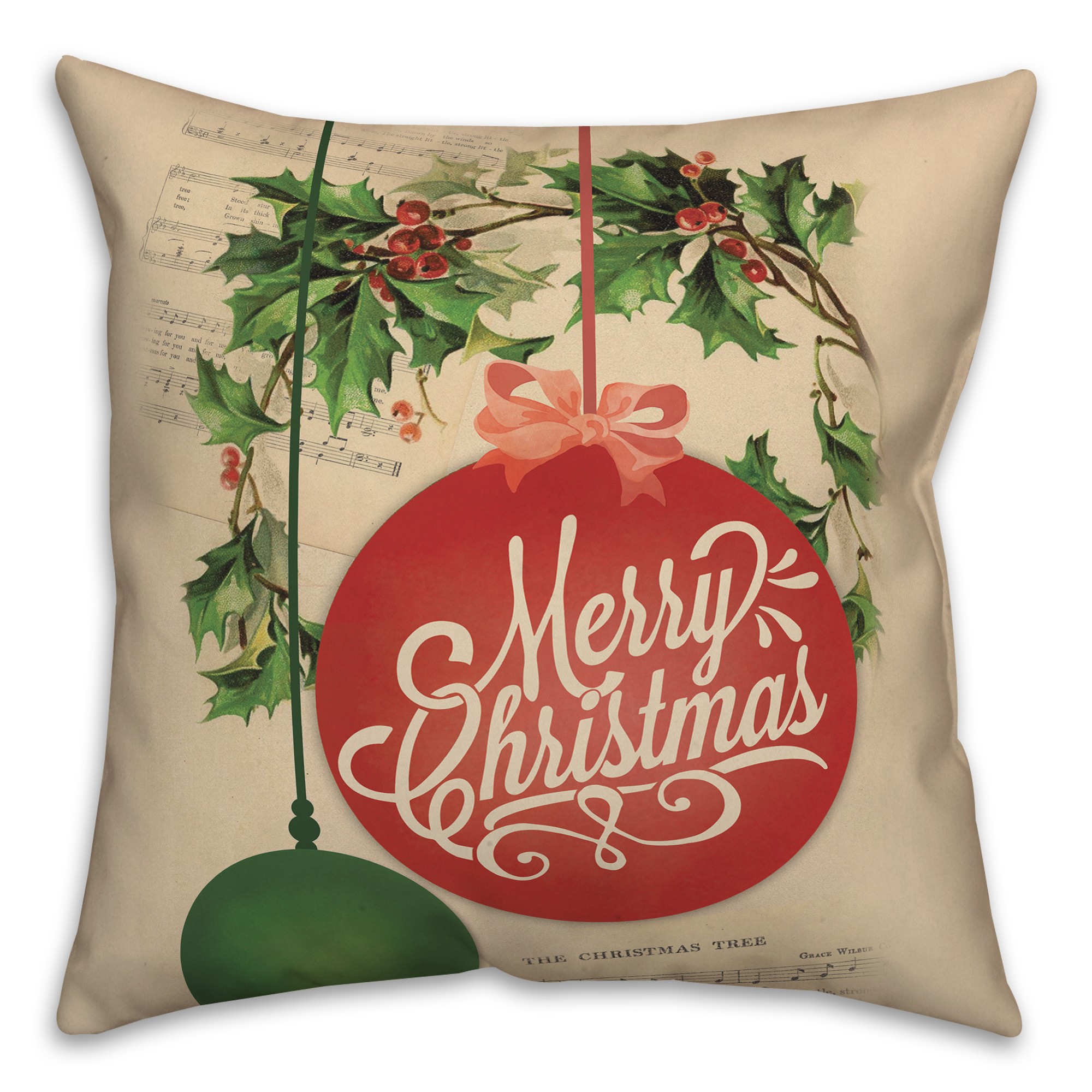 Merry Christmas Ornament Pillow