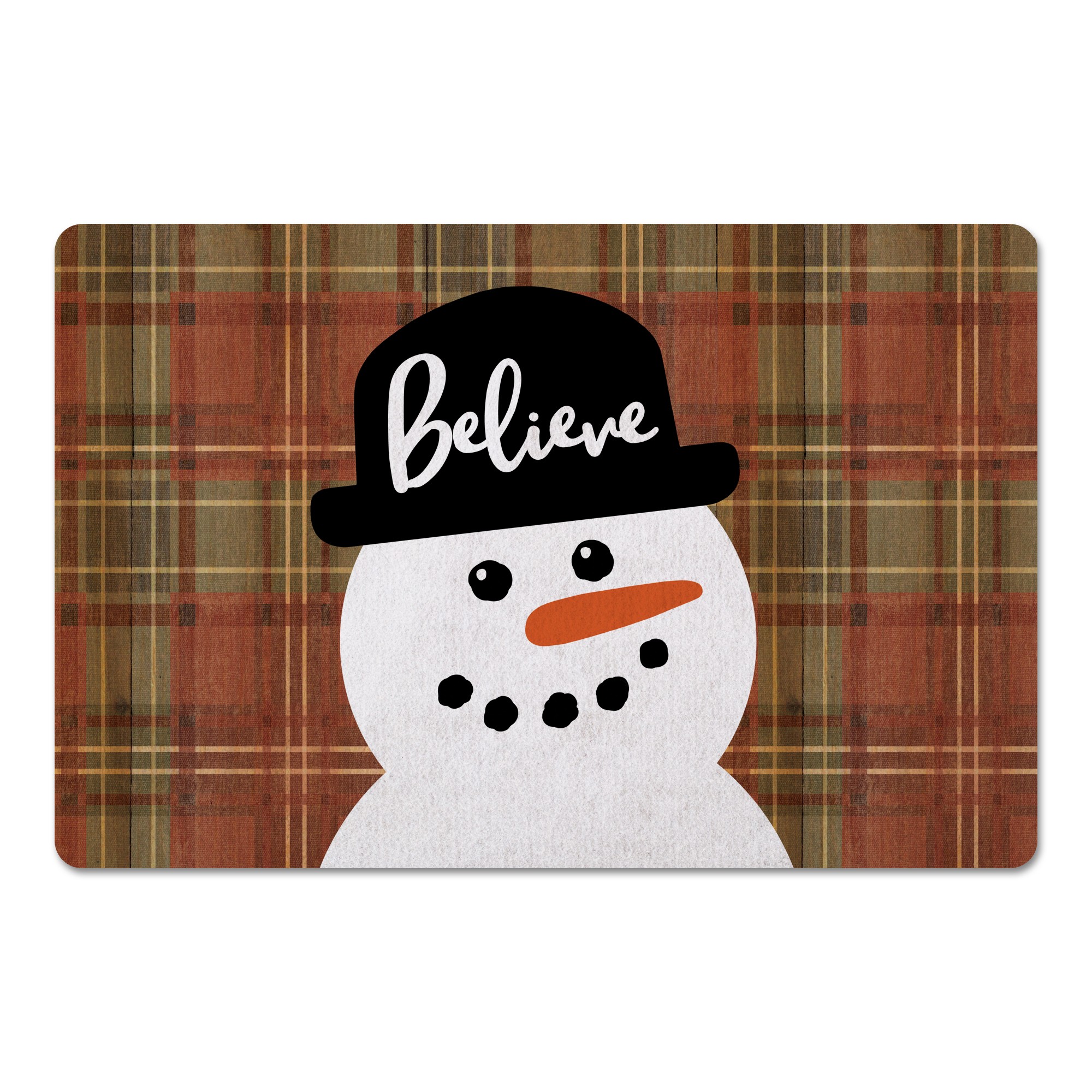 Believe Snowman 27x18 Floor Mat
