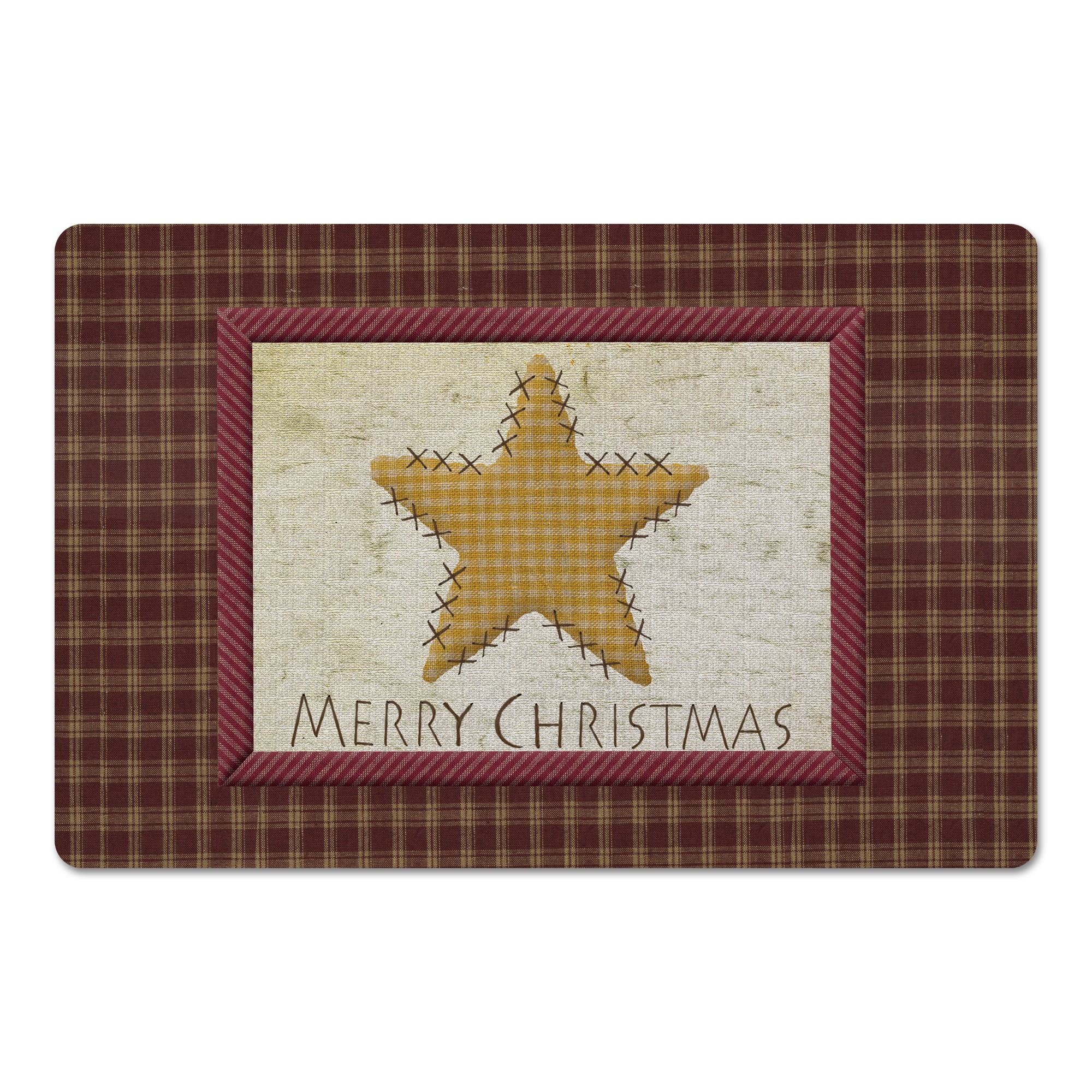 Merry Christmas Vintage 27x18 Floor Mat