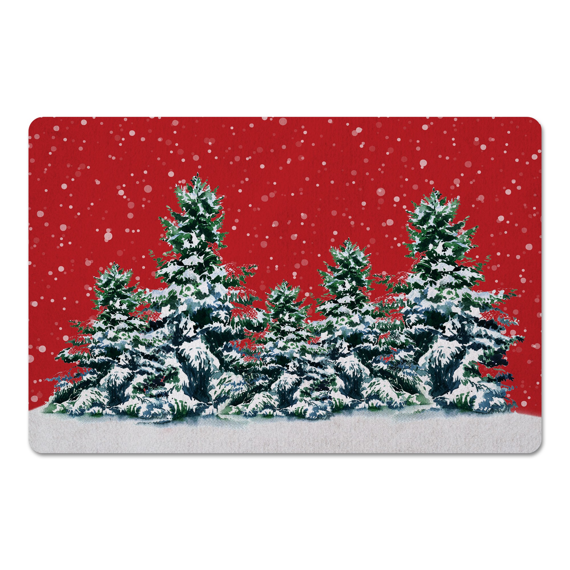 Snowy Trees 27x18 Floor Mat