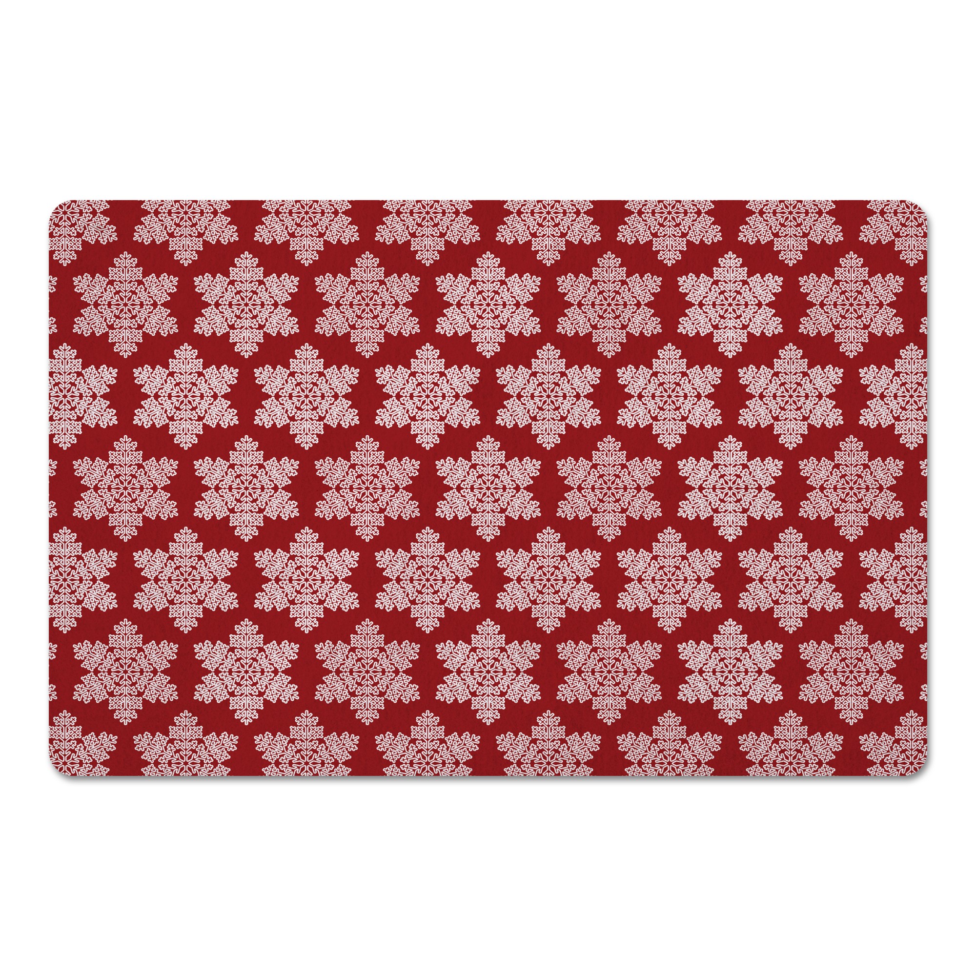 Snowflake Pattern 27x18 Floor Mat