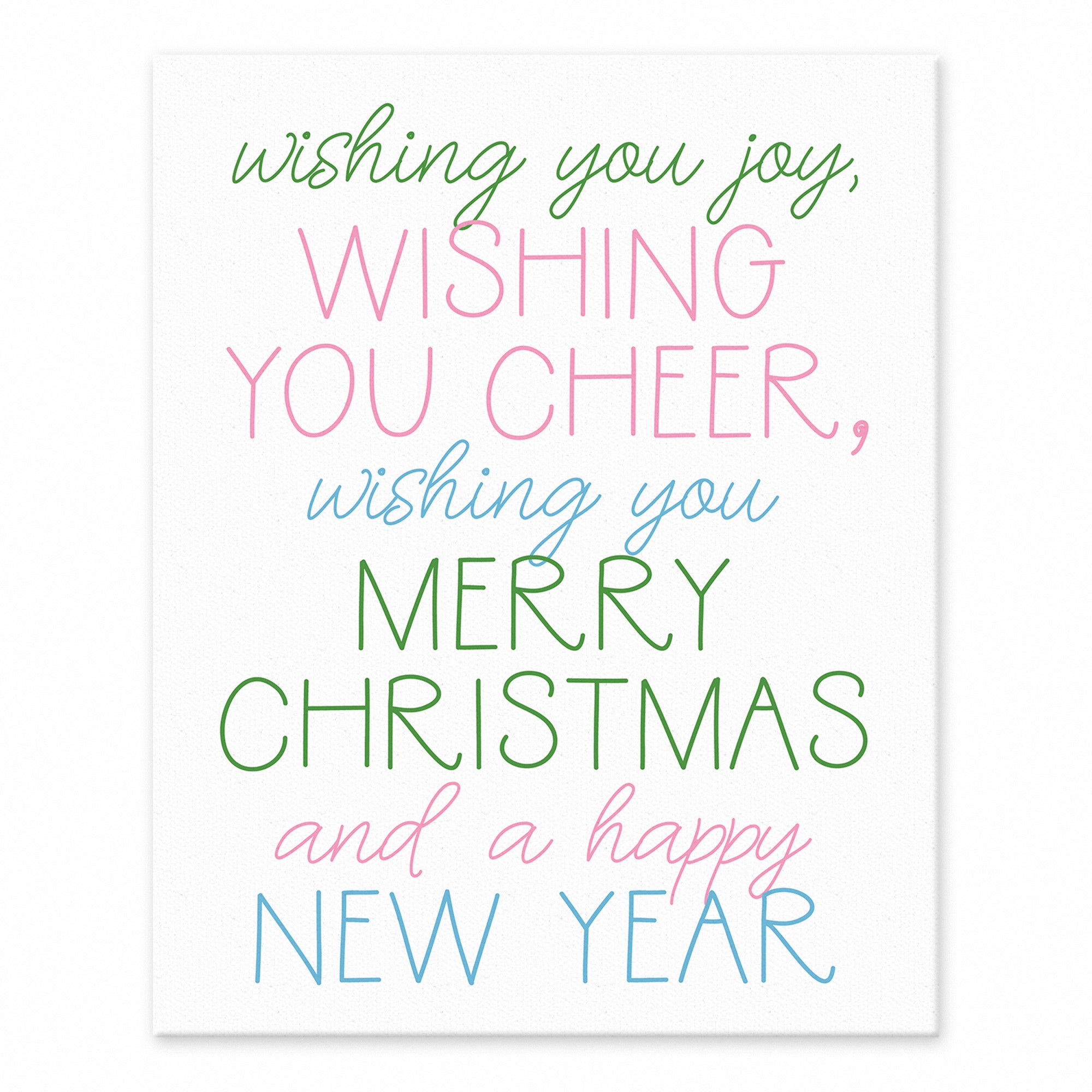 Wishing you joy and cheer 8x10 Tabletop Canvas