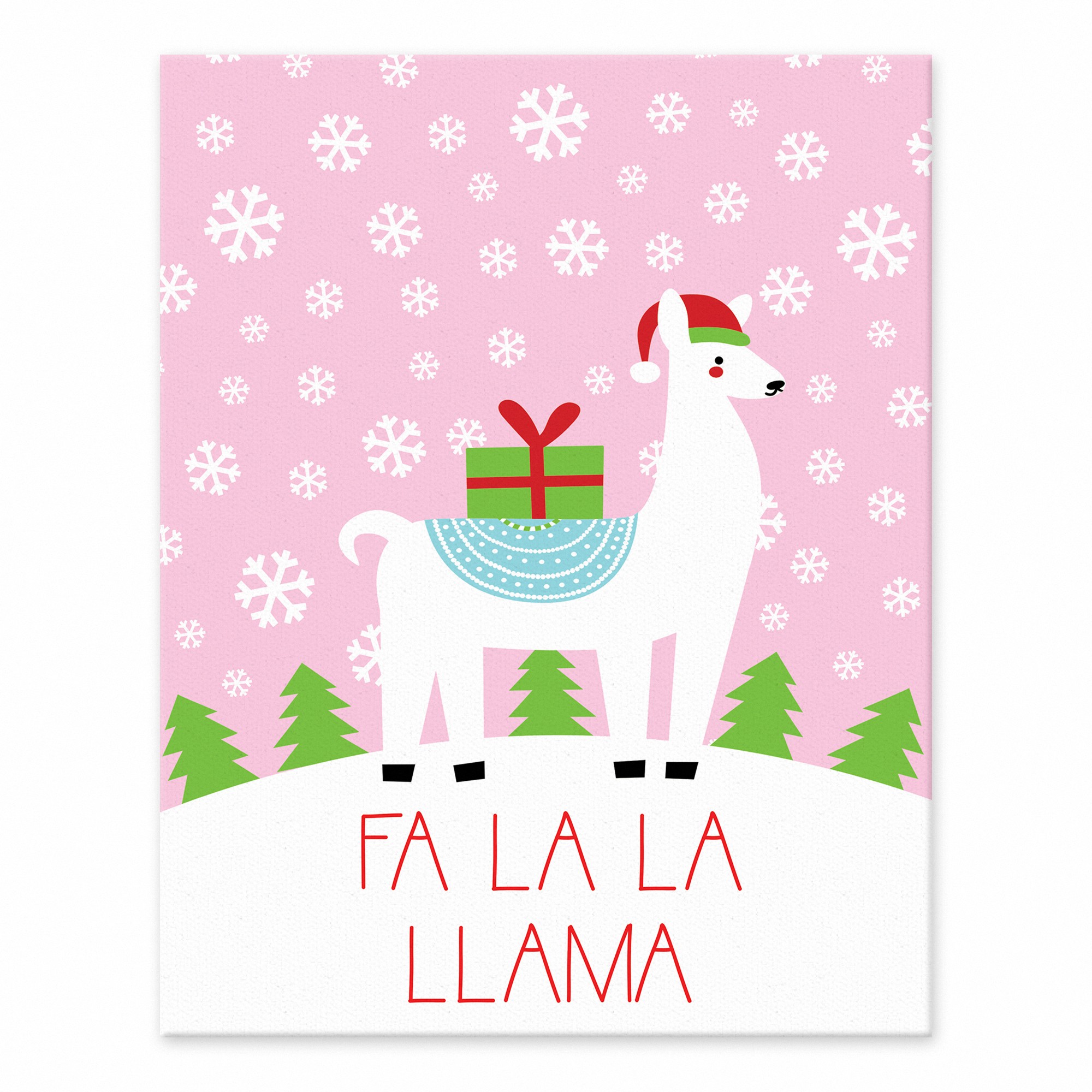 Fa la la llama 11x14 Tabletop Canvas