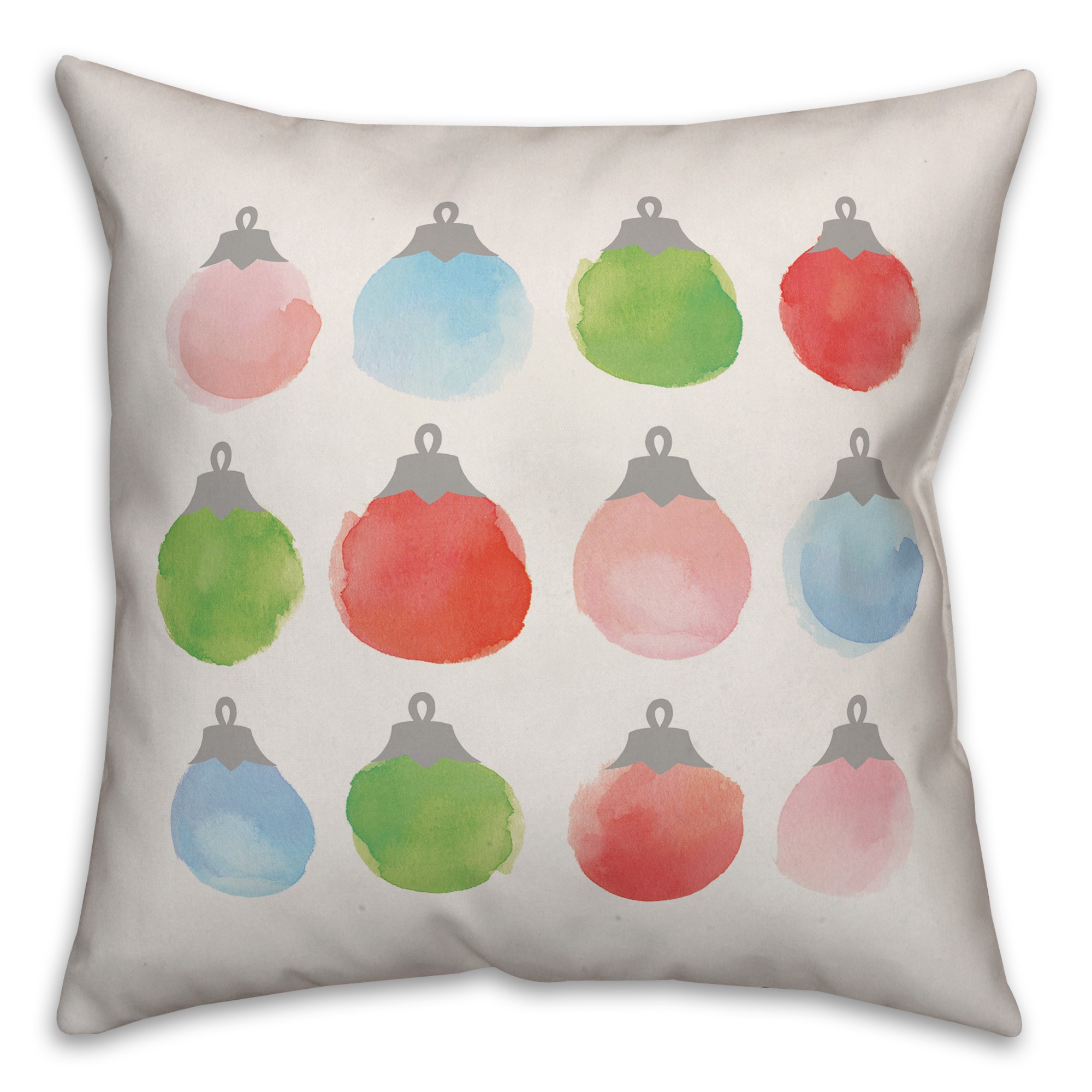 Watercolor Ornaments Pillow