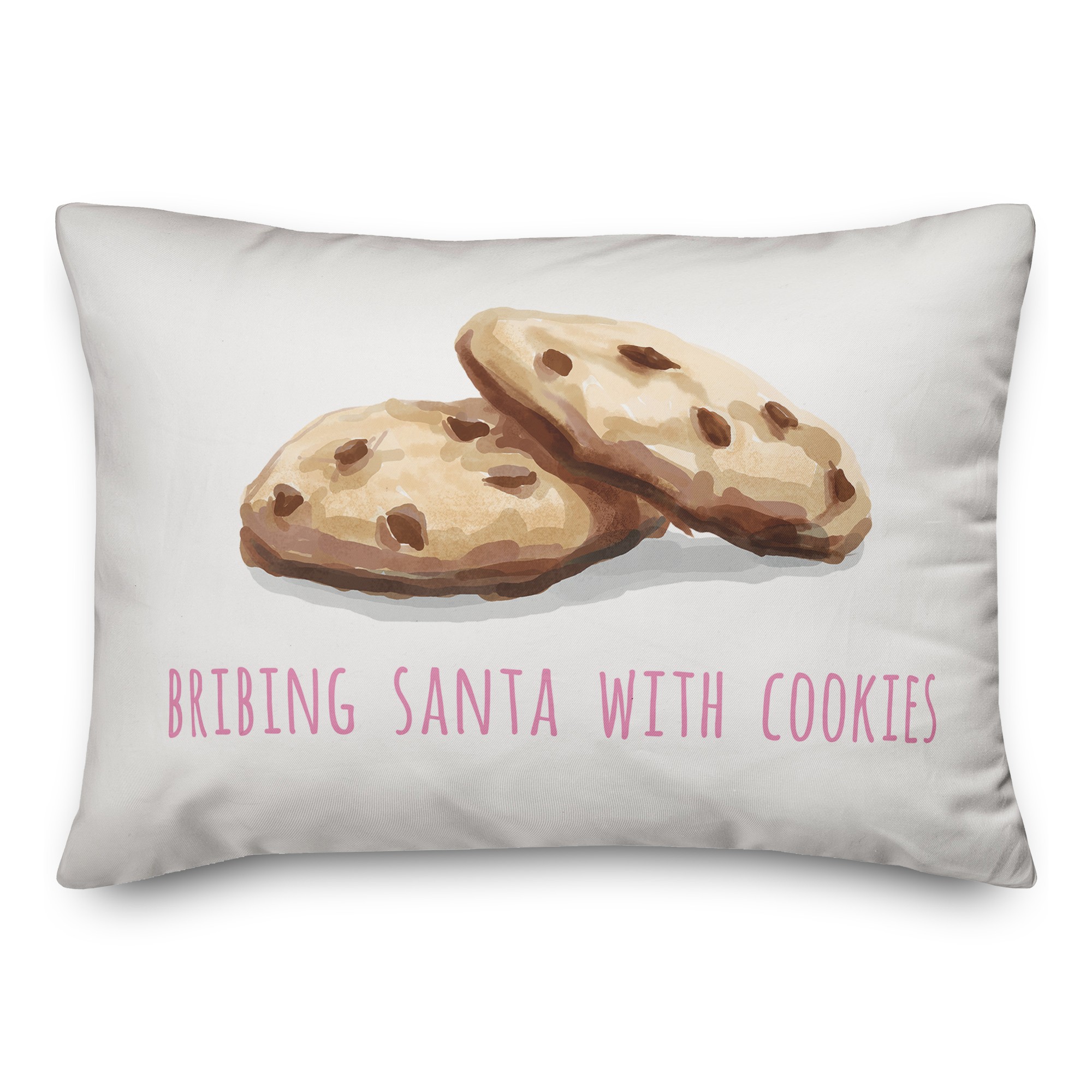Bribing Santa with Cookies Pillow