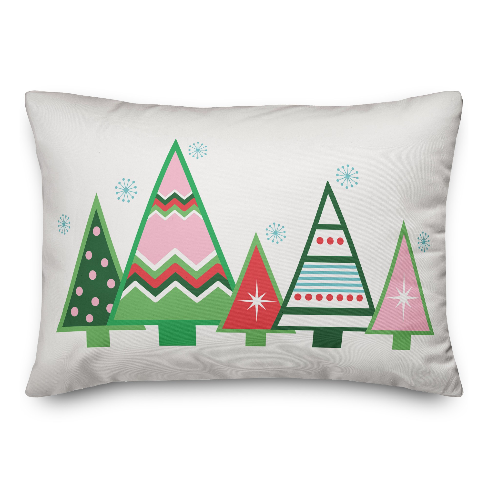 Colorful Christmas Trees Pillow