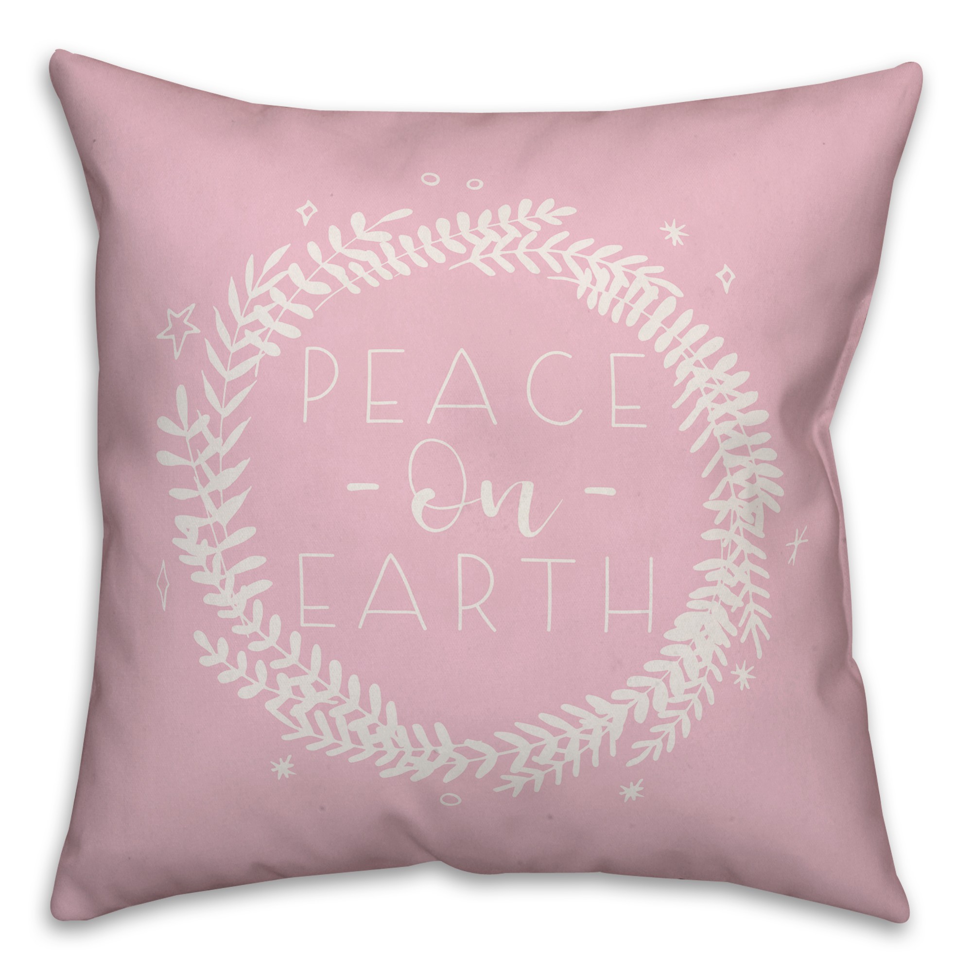 Peace on Earth Pink Pillow