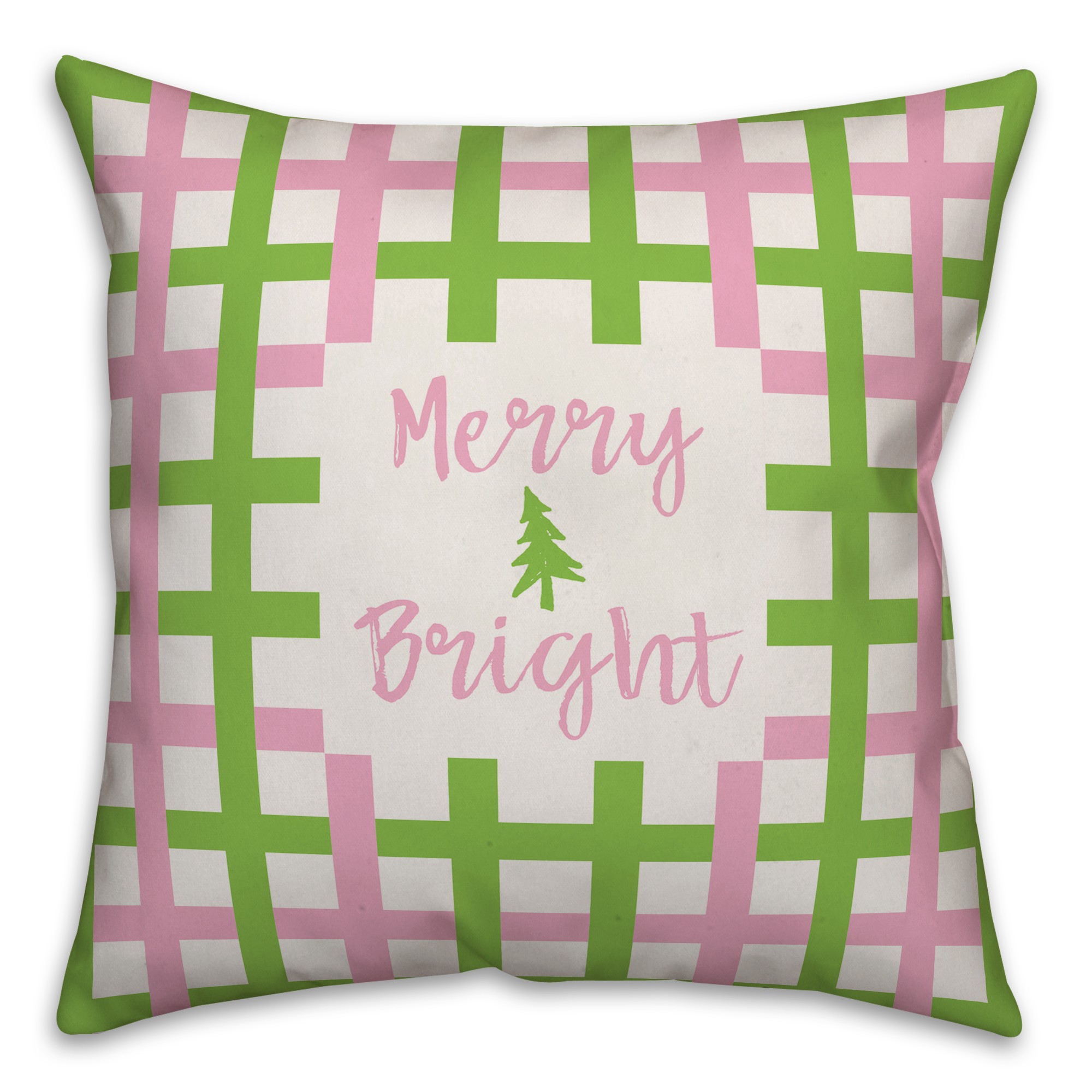 Merry and Bright Plaid Pillow