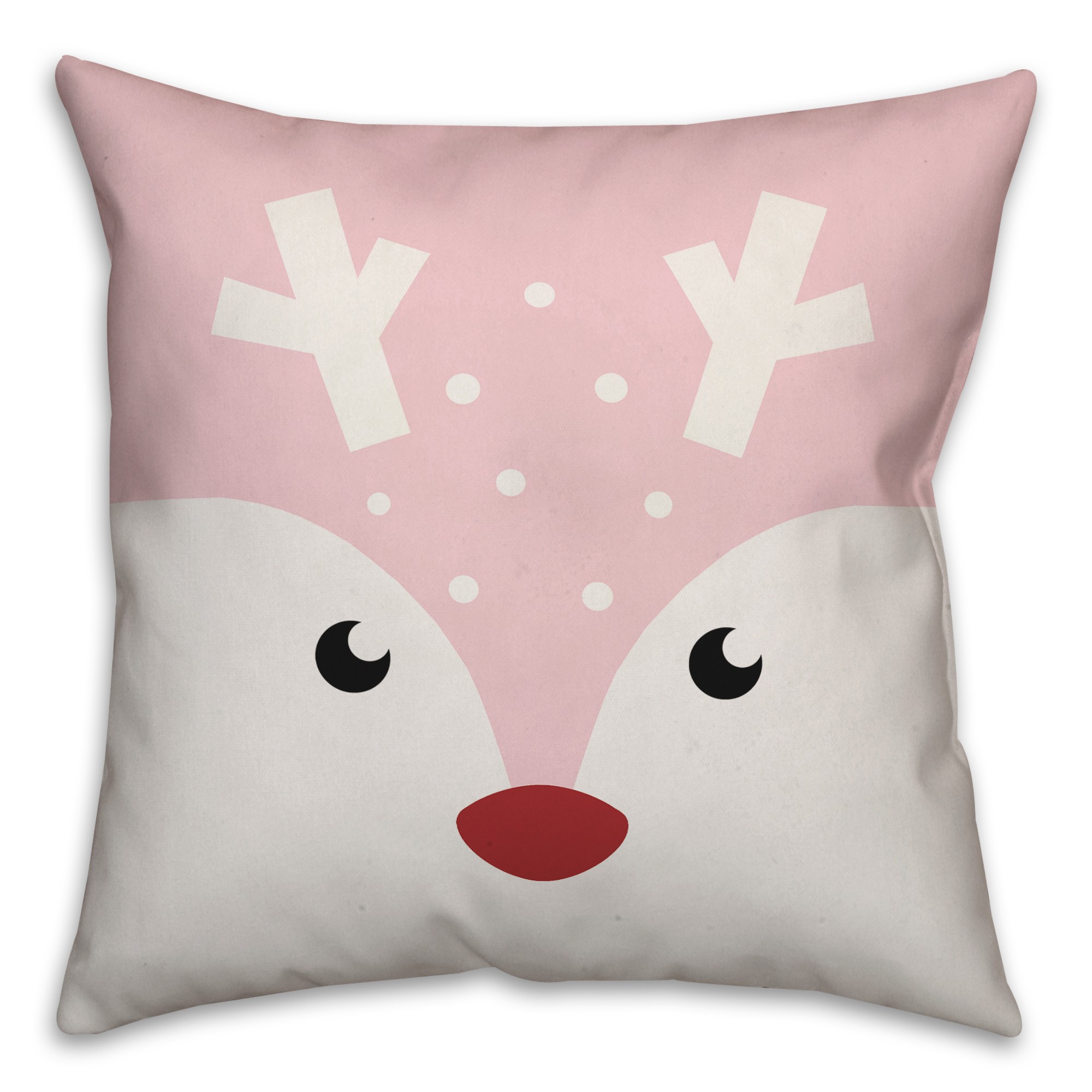 Pink Rudolph Pillow