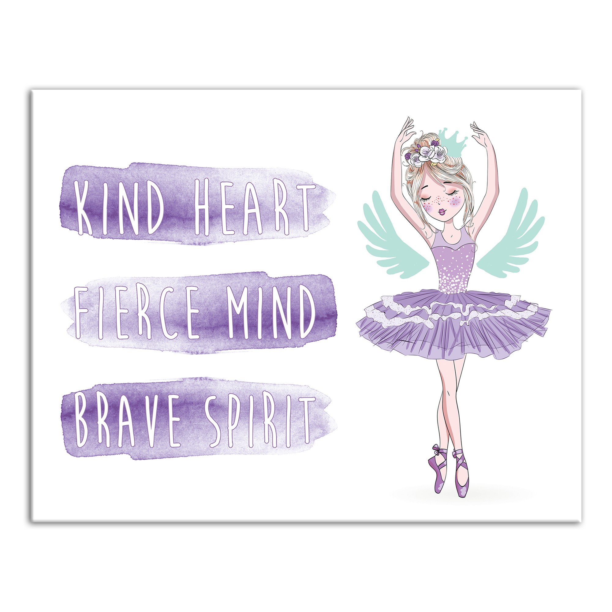 Purple Fairy Ballerina 11x14 Canvas Wall Art