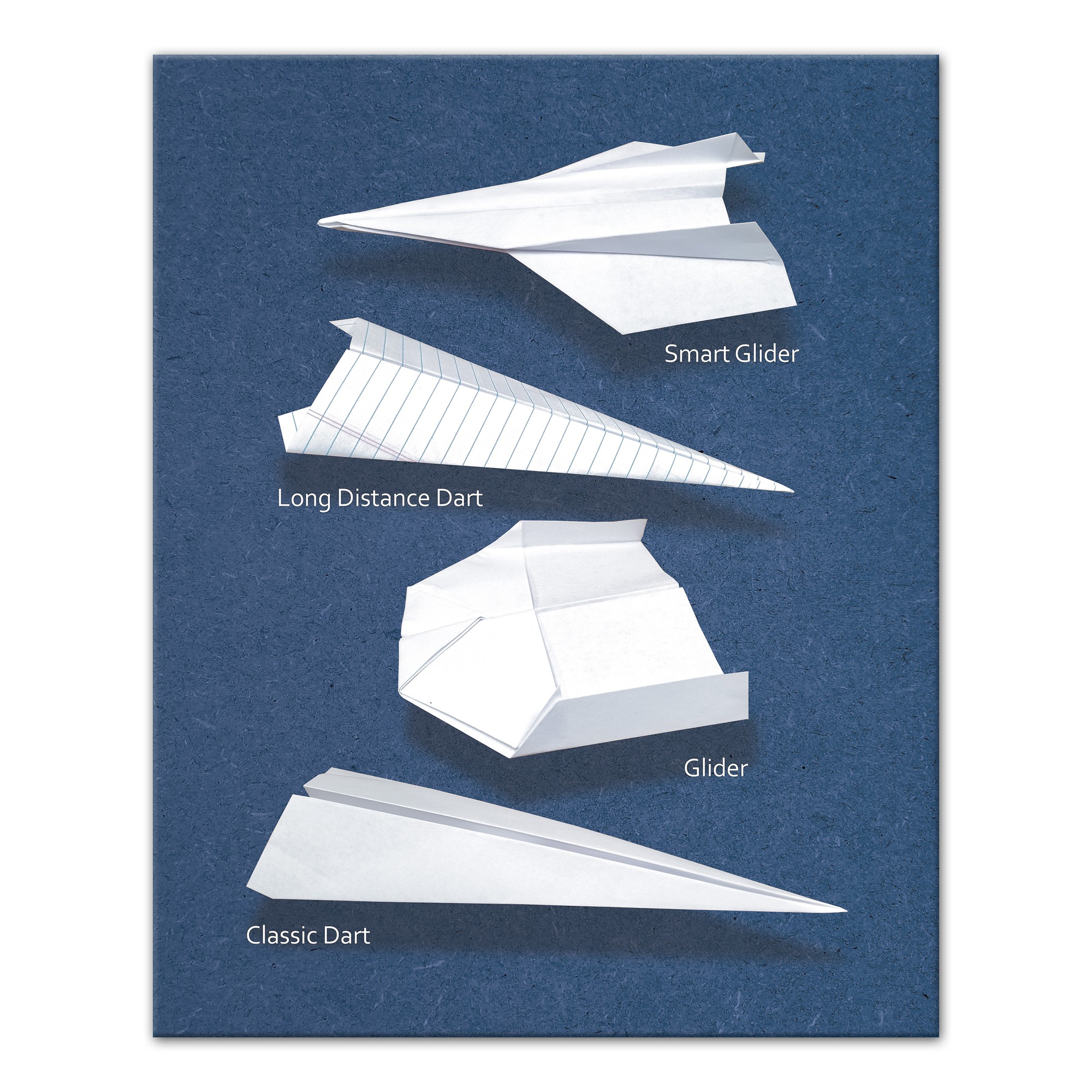 Paper Airplane Models 16x20 Canvas Wall Art