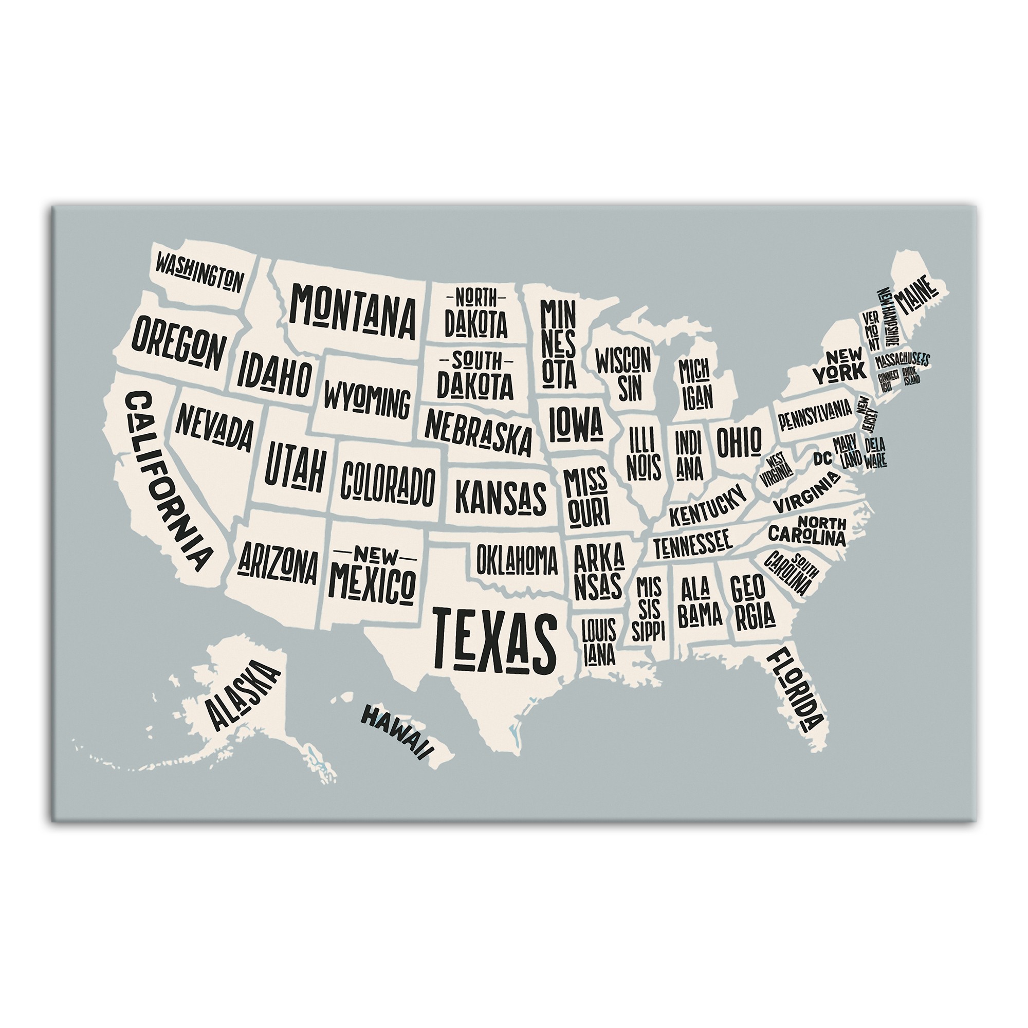 United States of America 24x36 Canvas Wall Art