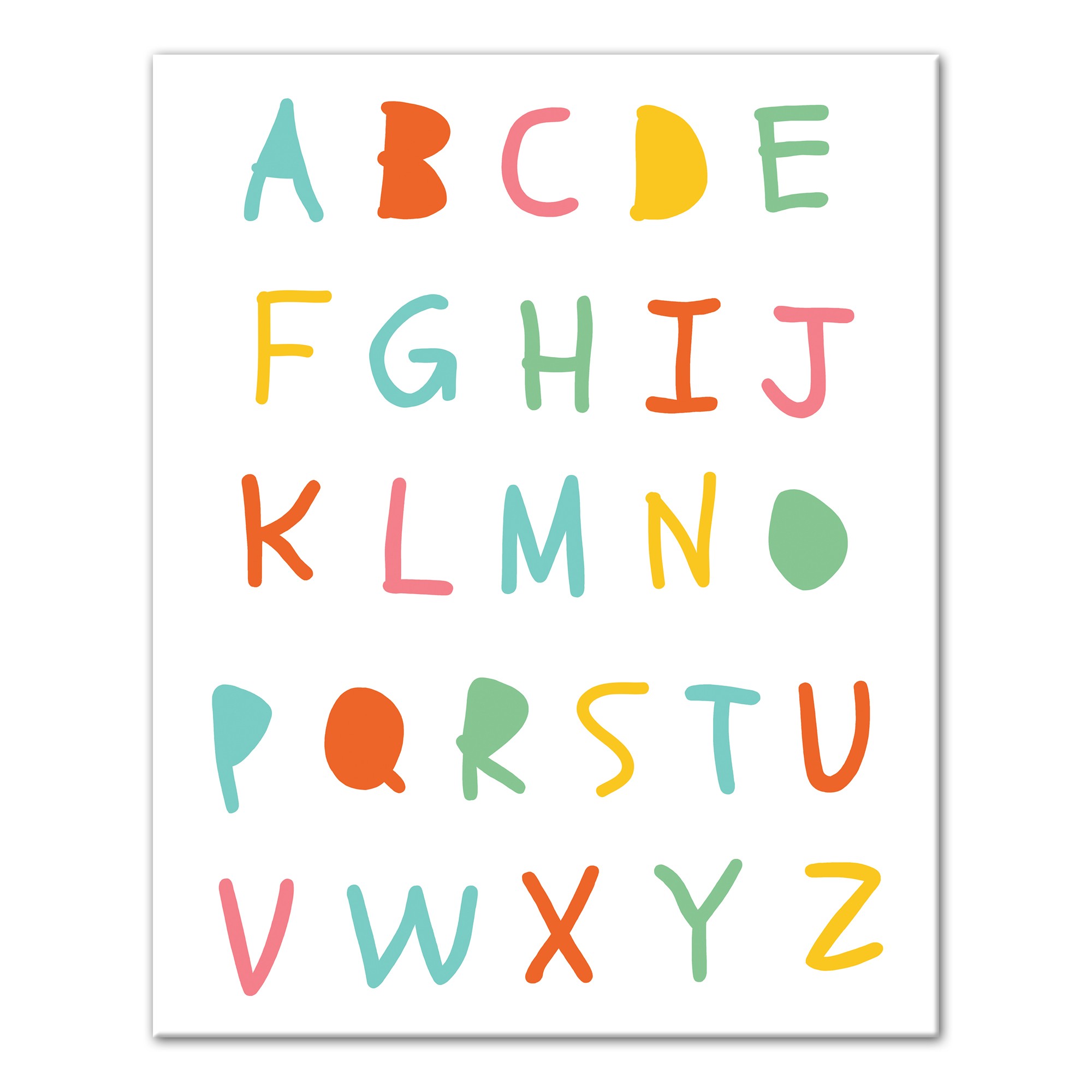 Colorful Alphabet 16x20 Canvas Wall Art