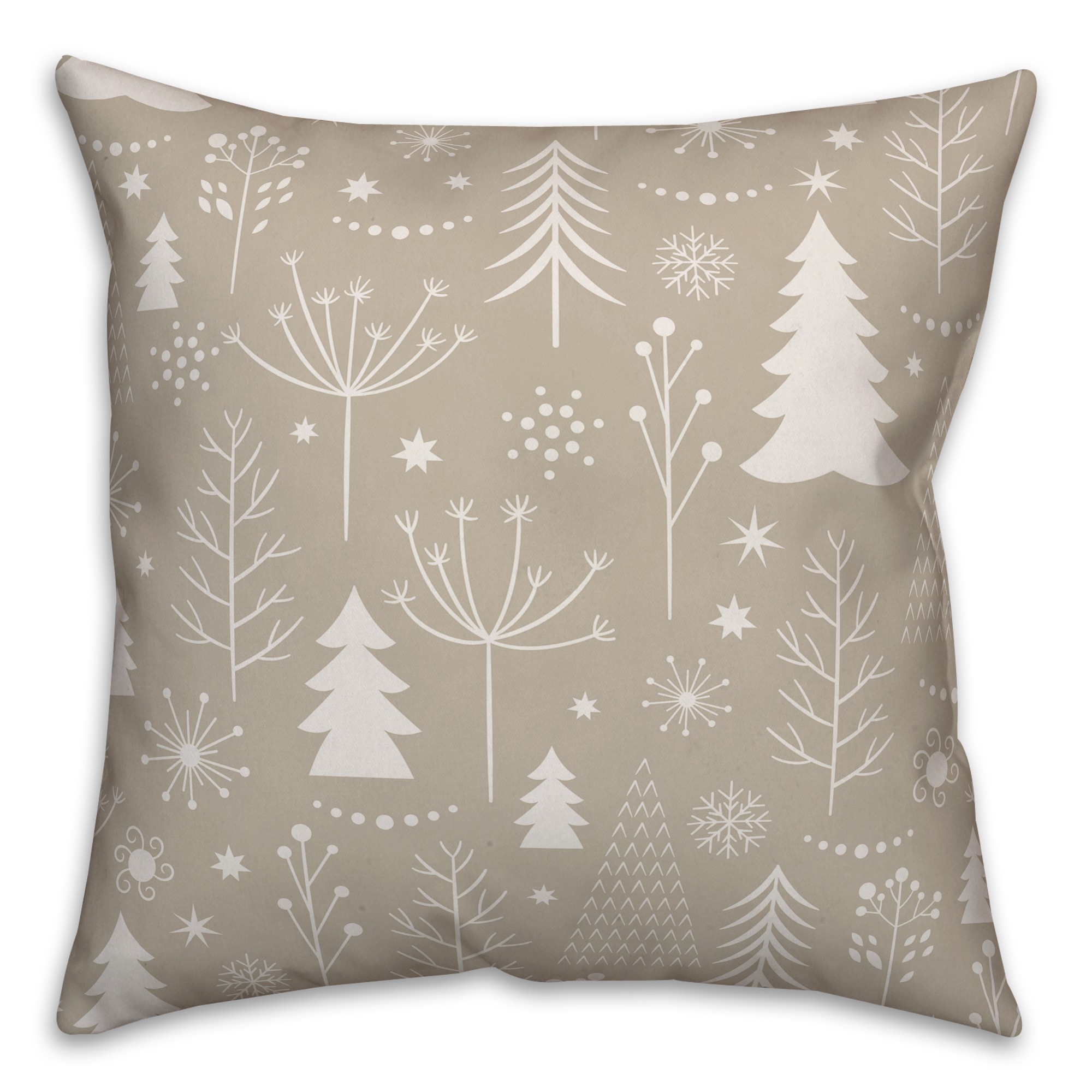 Winter Christmas Tree Pattern Pillow