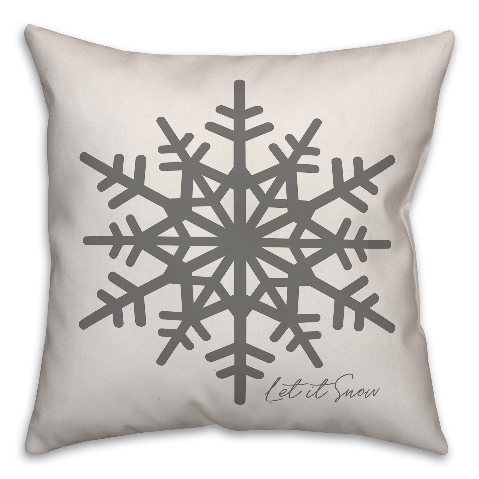 Let It Snow Snowflake Pillow