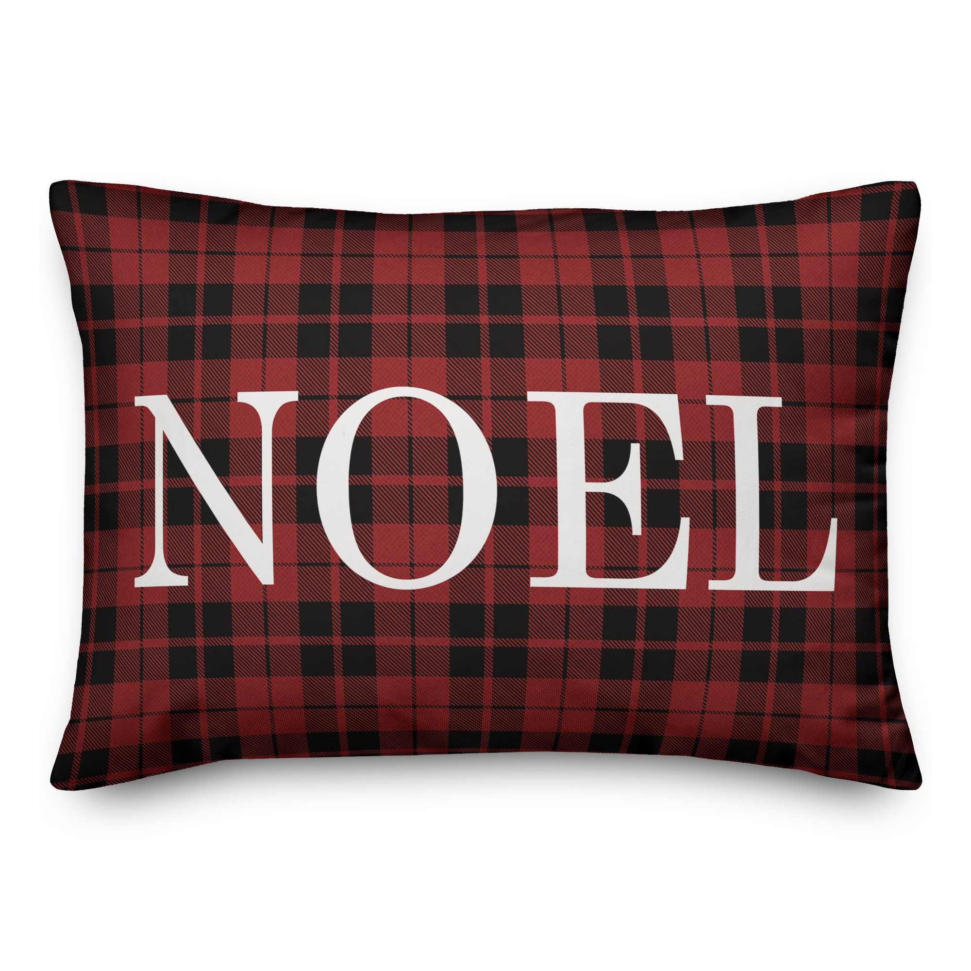 Plaid Noel Pillow