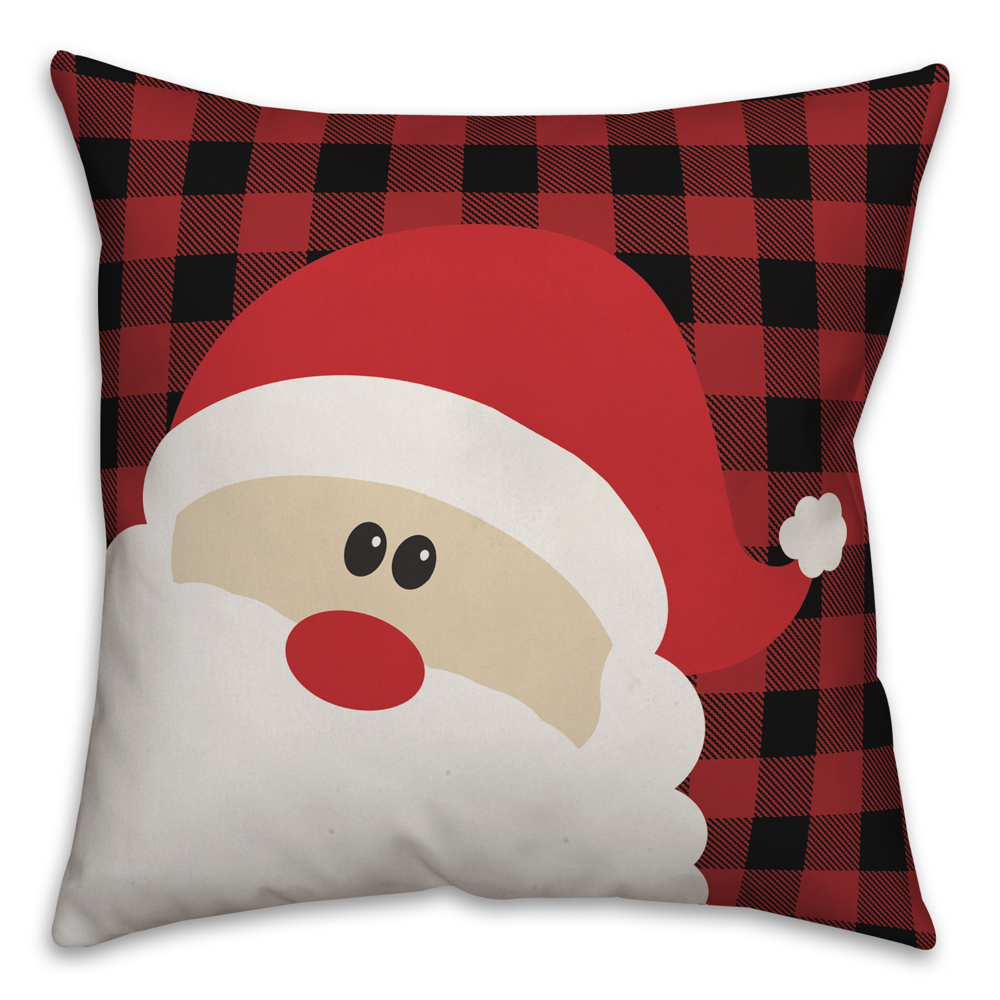 Plaid Santa Claus Pillow