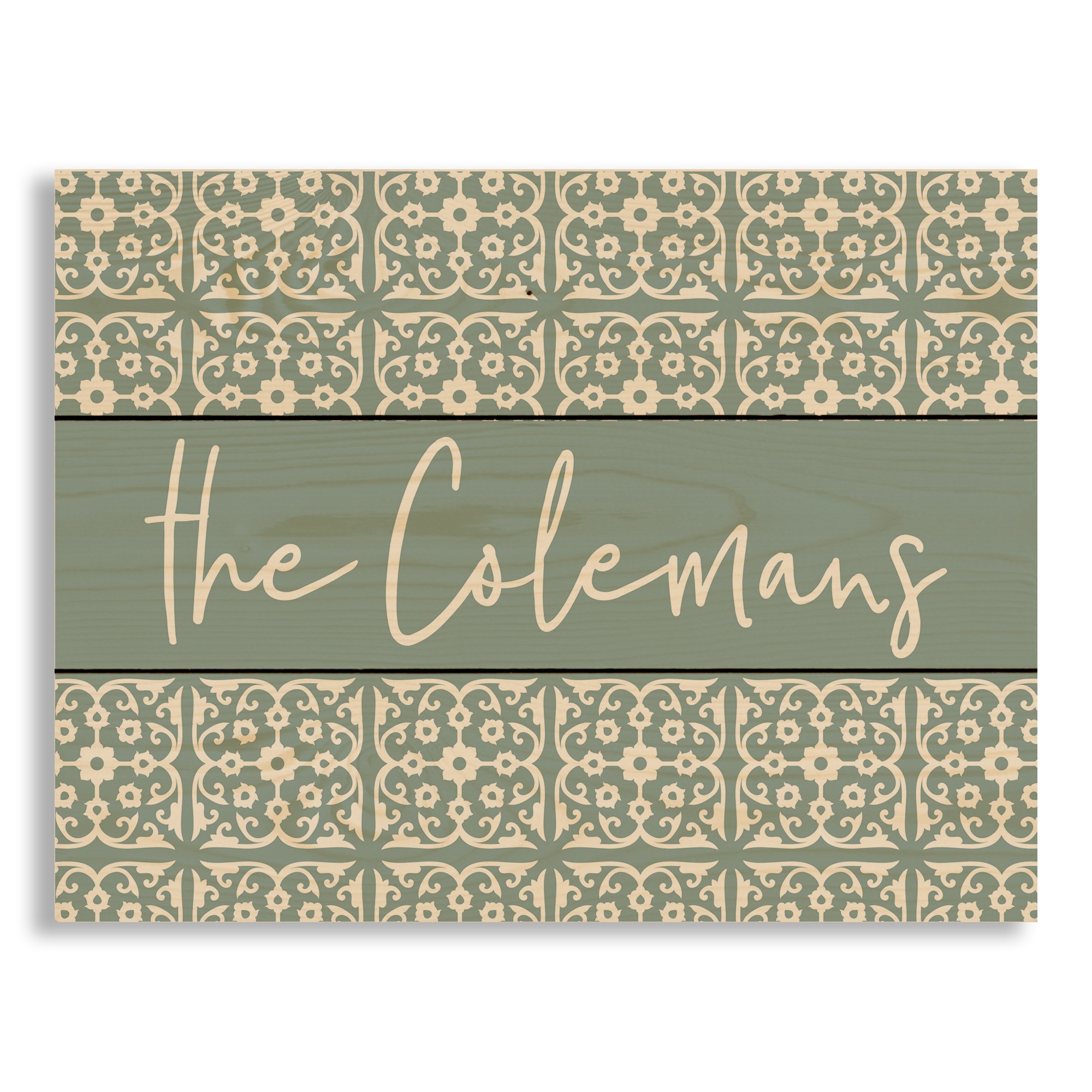 Teal Tile Wood Pallet 14x10.5 Personalized Pallet Wood Art