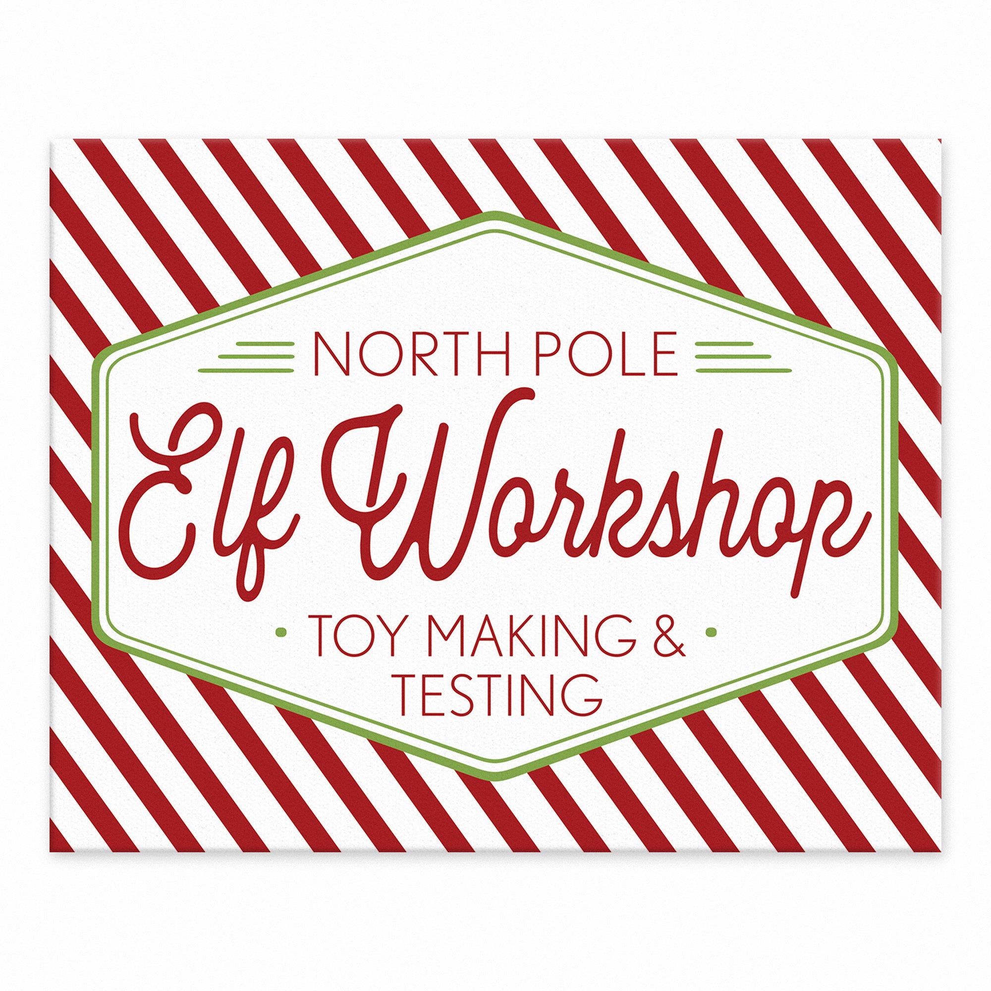 North Pole Elf Workshop 8x10 Tabletop Canvas