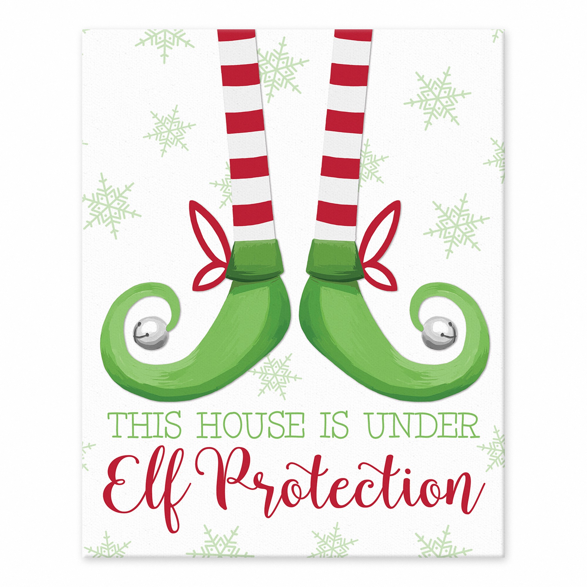 This House Is Under Elf Protection 8x10 Tabletop Canvas