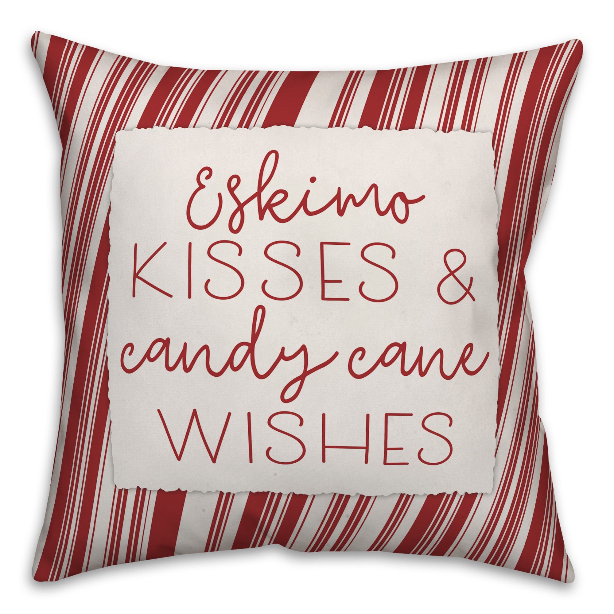 Eskimo Kisses And Candy Cane Wishes Pillow