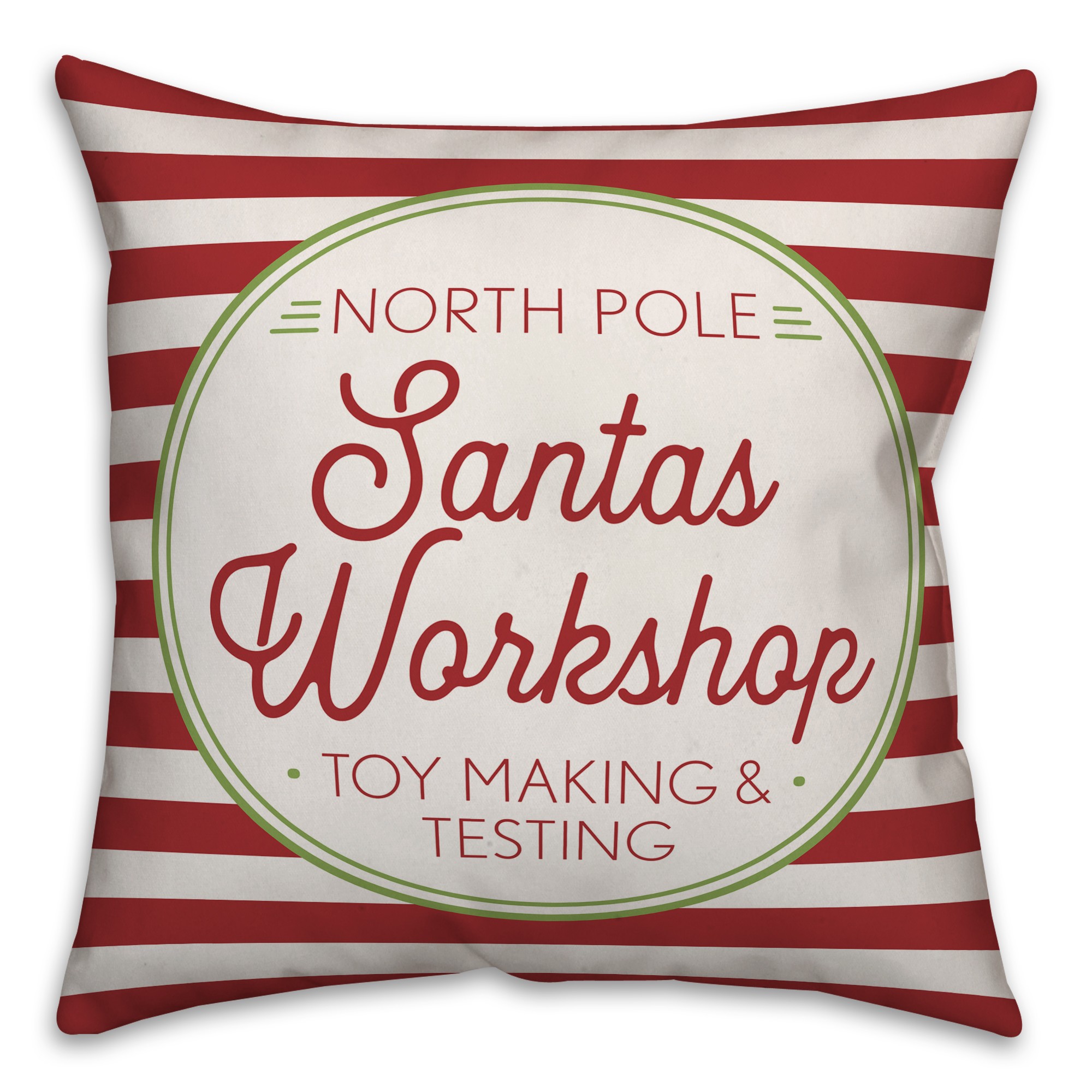 Santa's Workshop Pillow