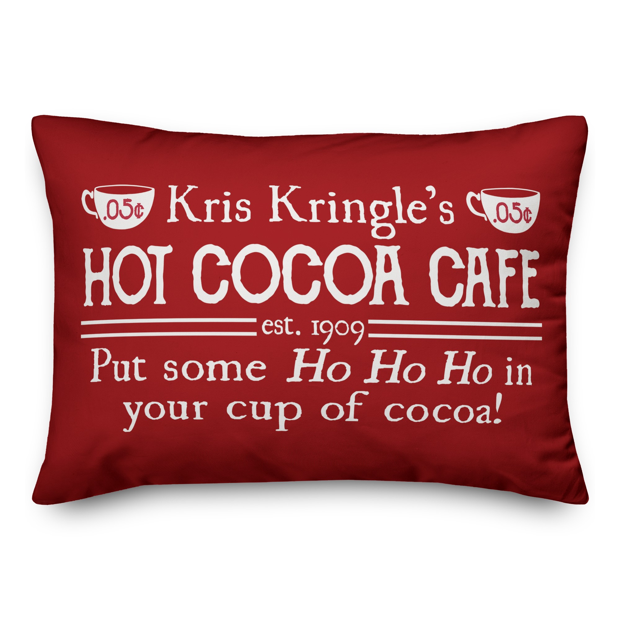 Kris Kringles Hot Cocoa Café Pillow