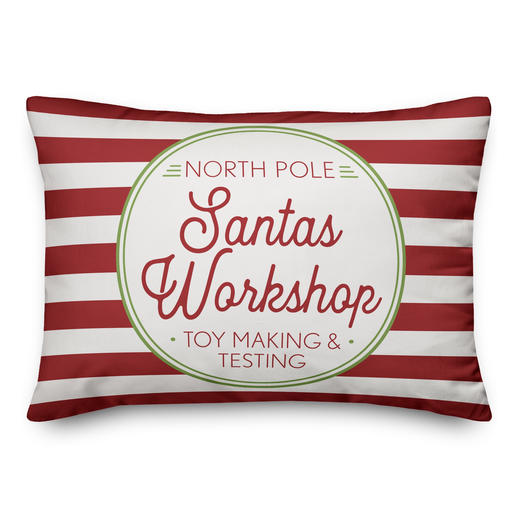 Santa's Workshop Pillow