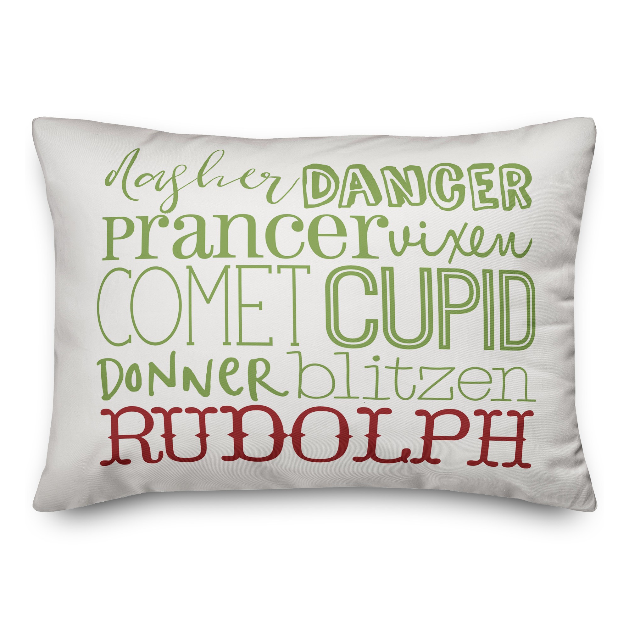 Reindeer Names Pillow