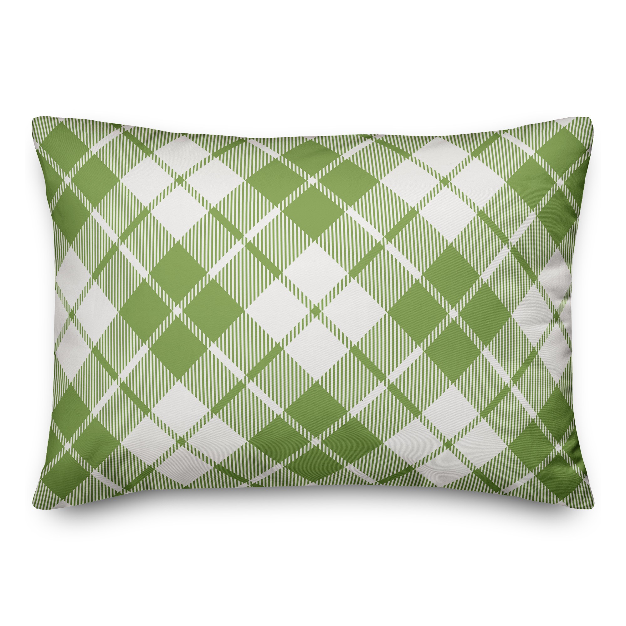 Green Plaid Pillow
