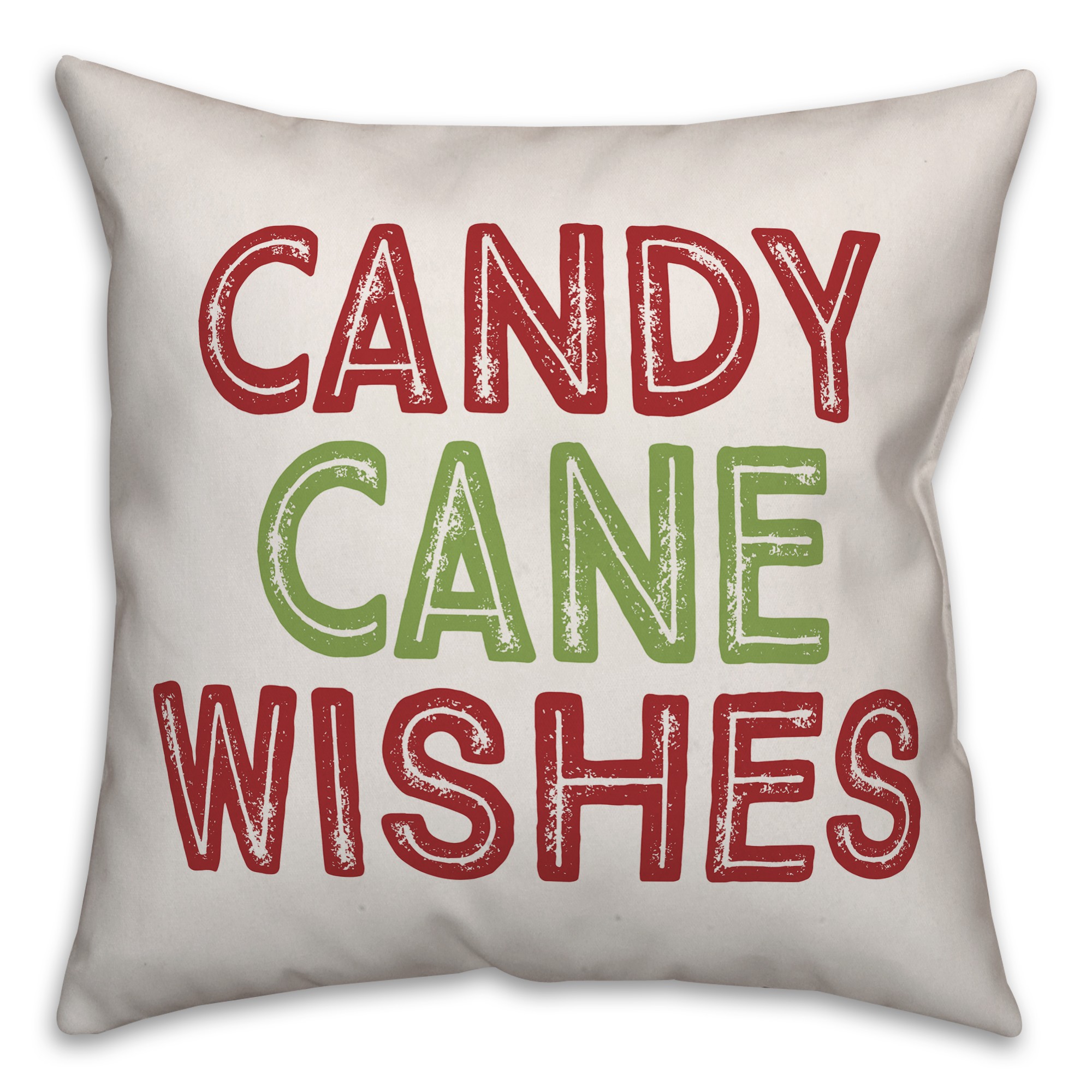 Candy Cane Wishes Pillow