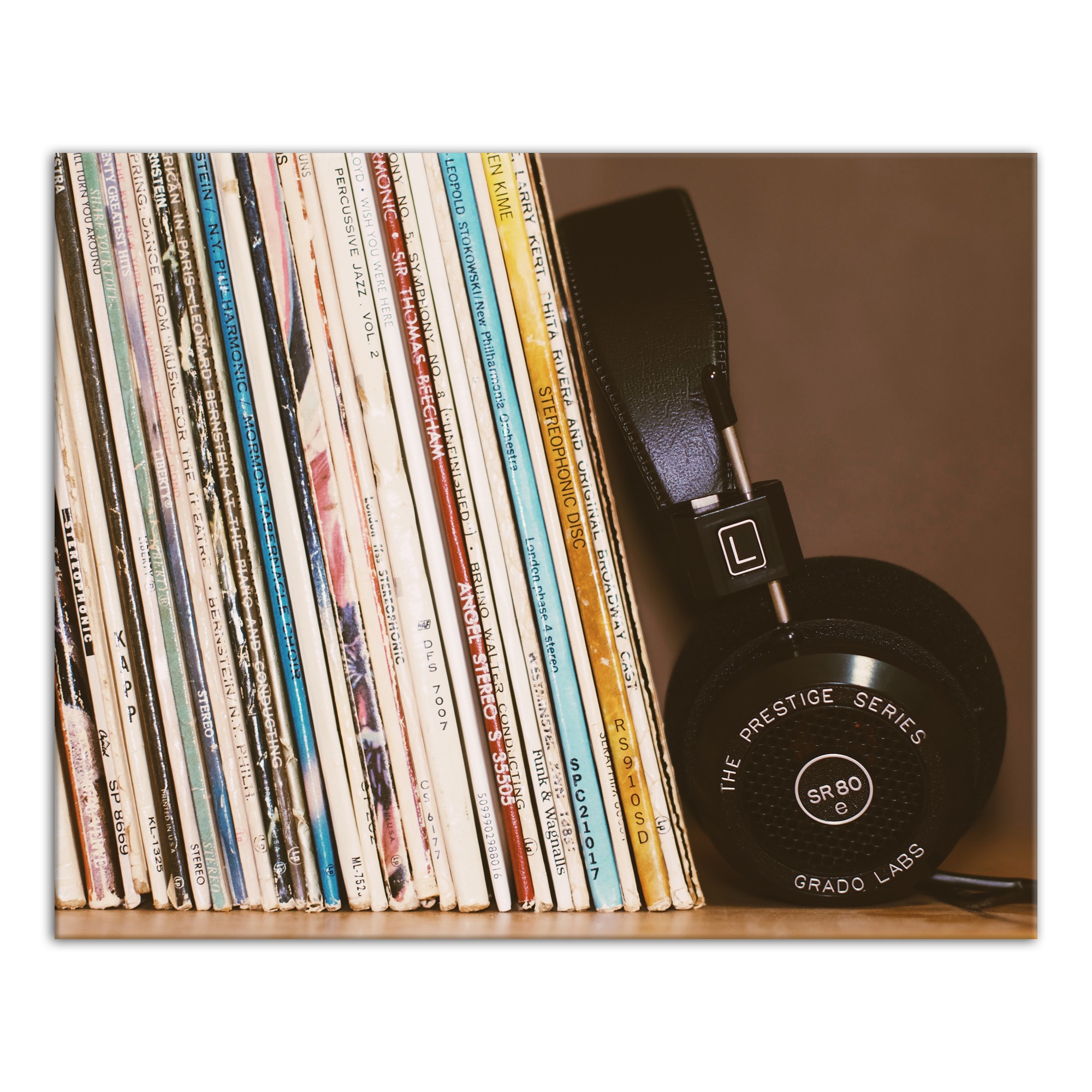 Vintage Vinyls 16x20 Canvas Wall Art
