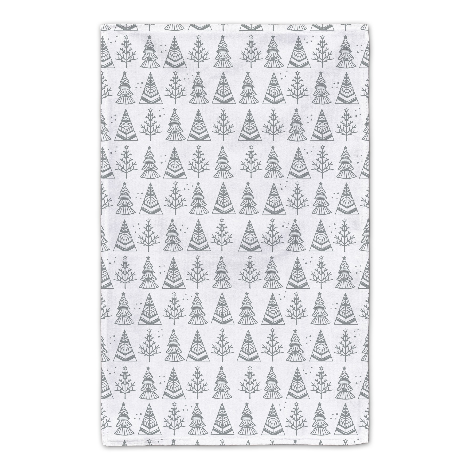Christmas Tree Sketch - White 16x25 Towel
