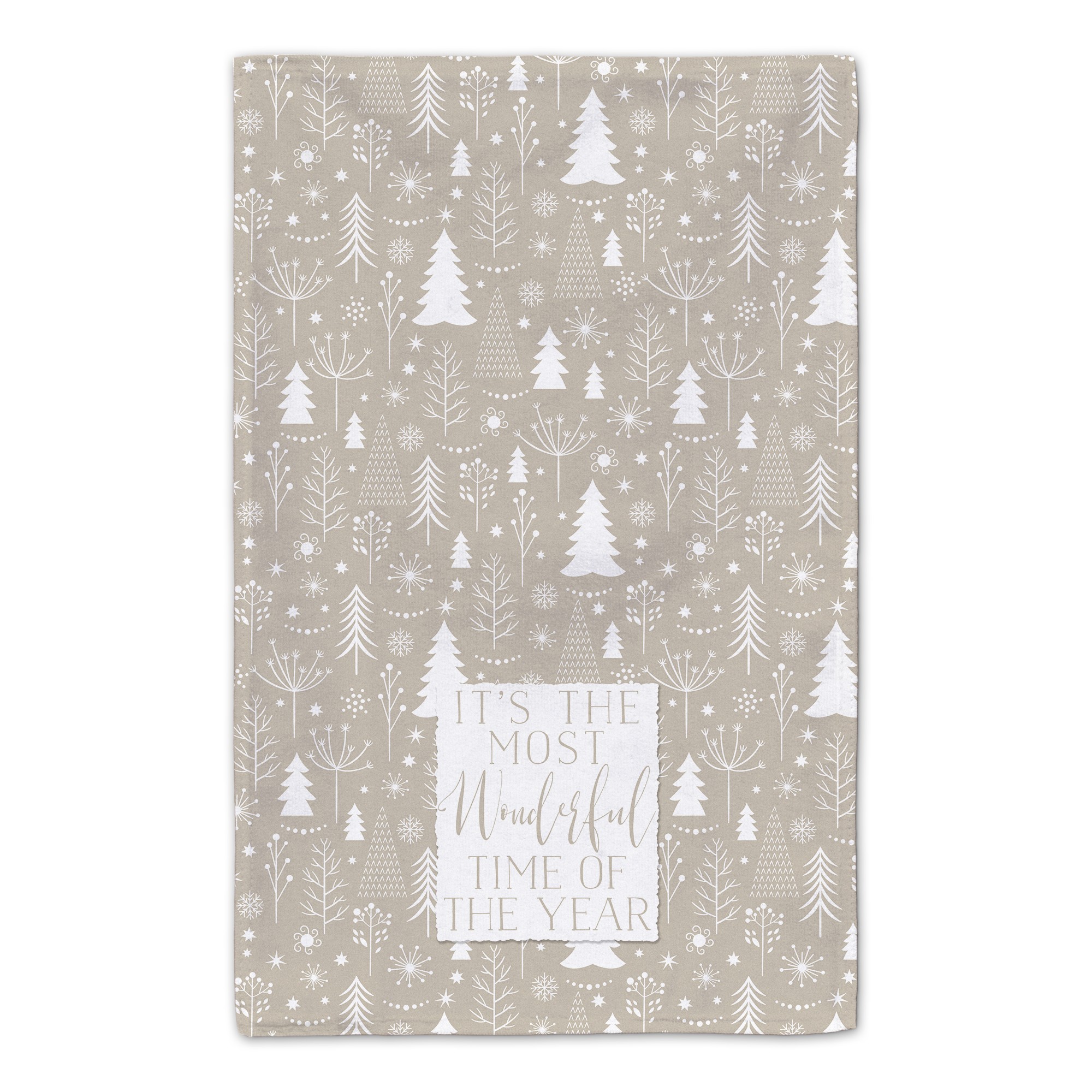 Most Wonderful Time - Tan 16x25 Towel