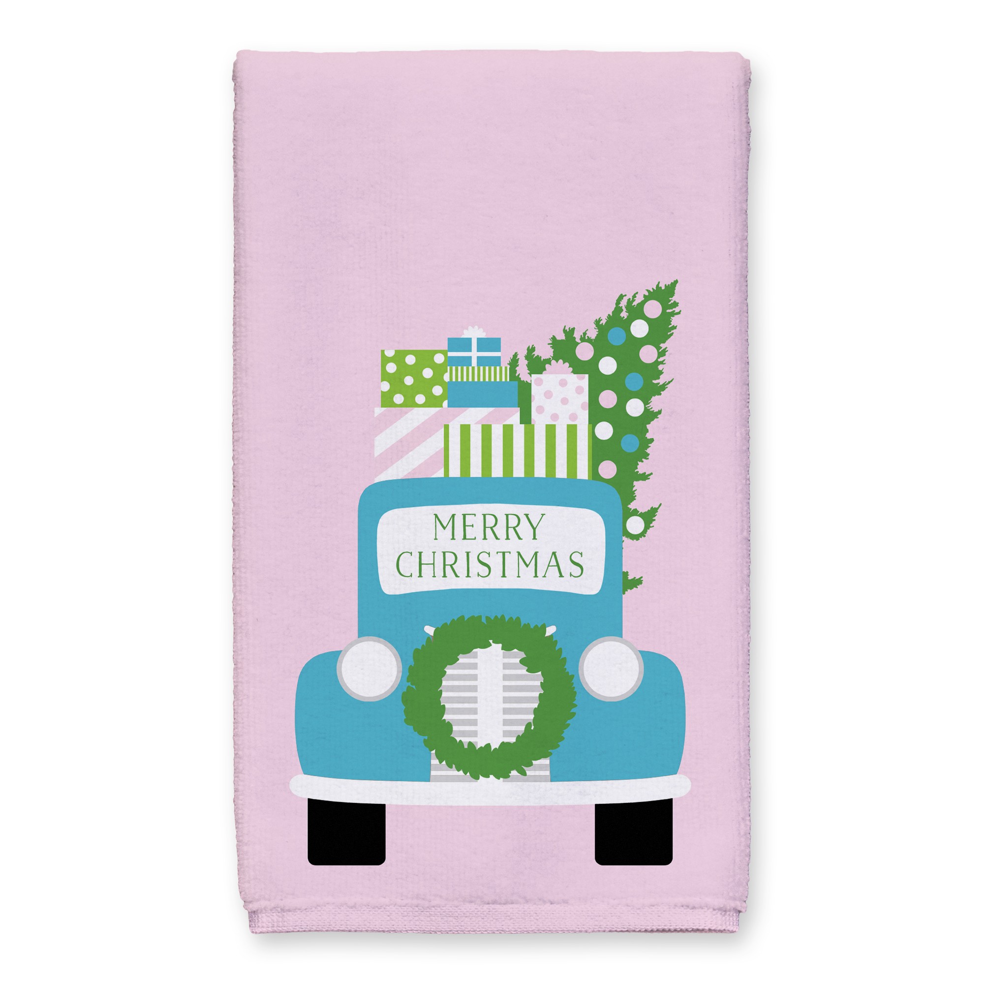 Merry Christmas Truck 16x25 Towel
